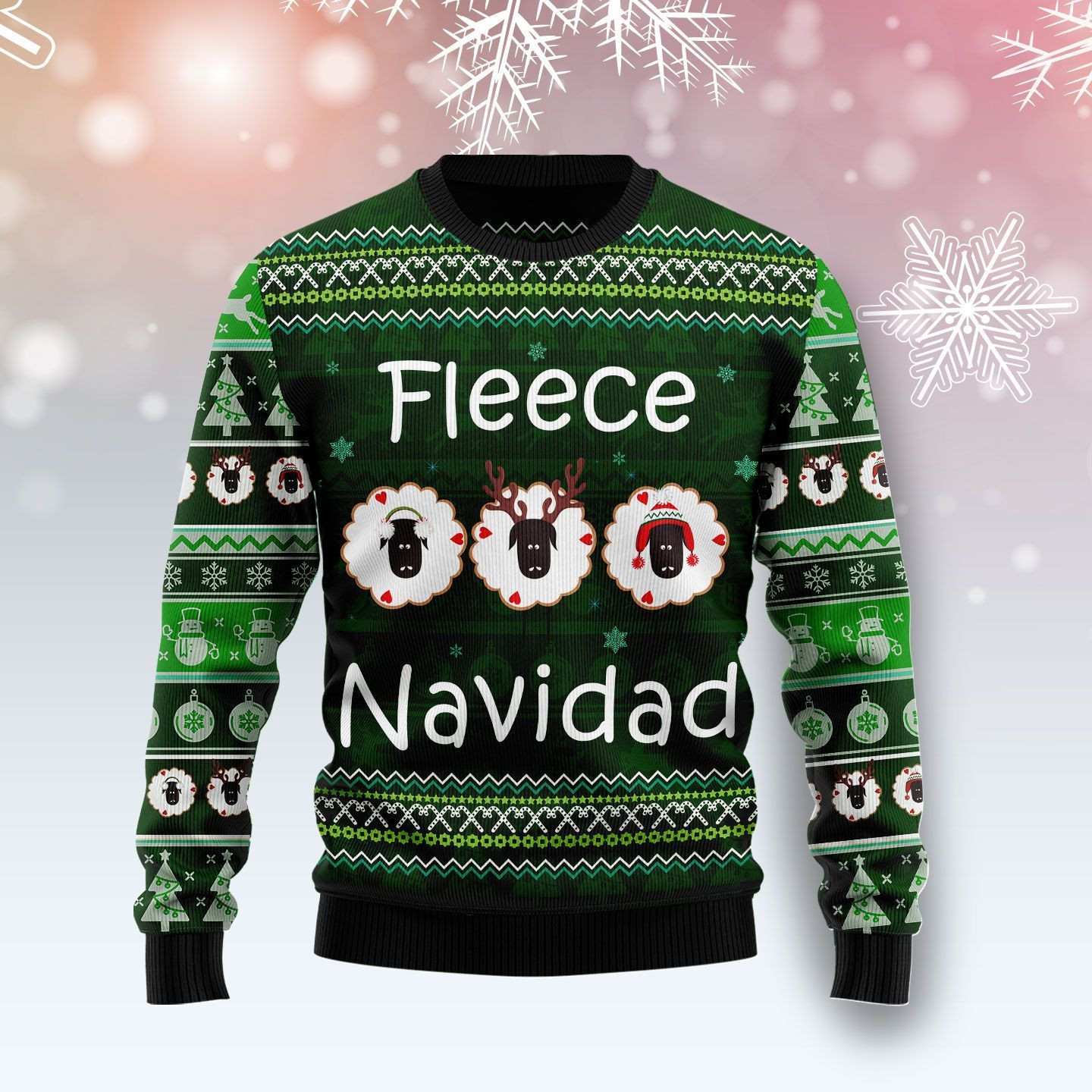 Fleece Navidad Ugly Christmas Sweater Adult 3D Funny Matching for family