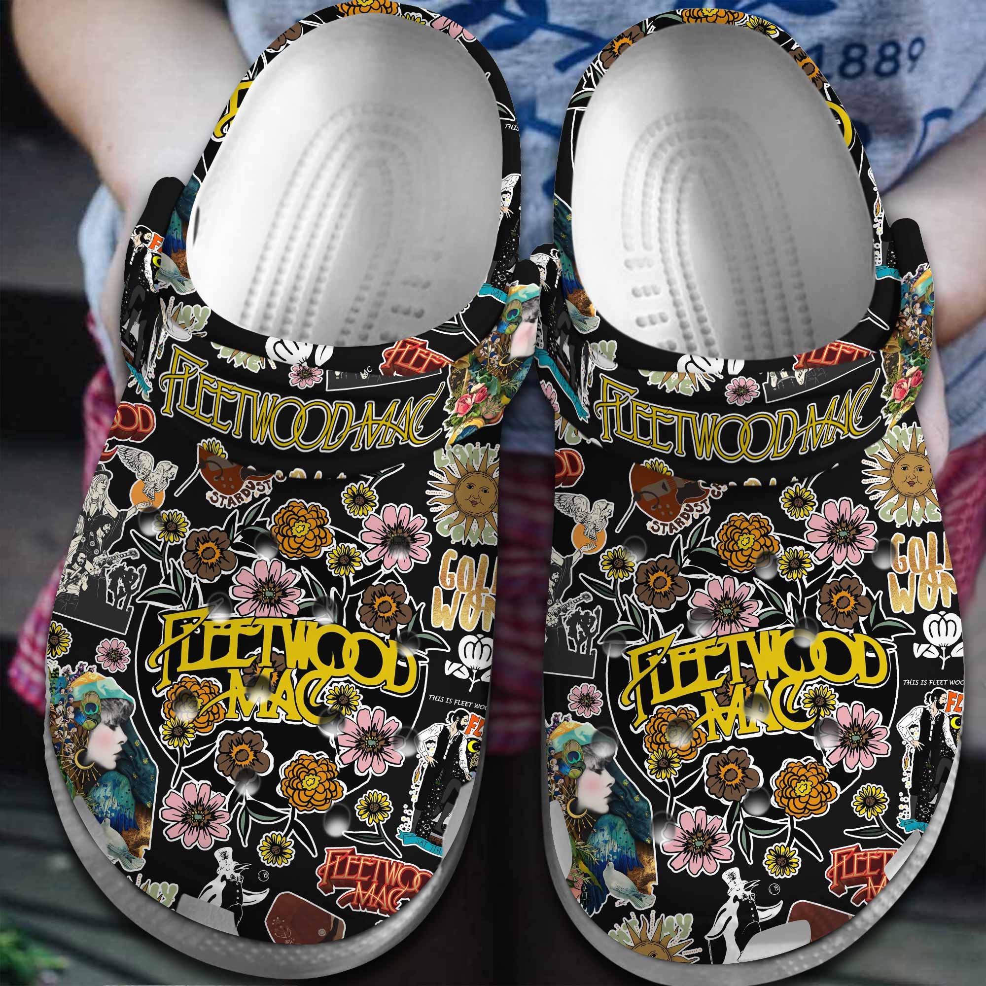 Fleetwood Mac Band Music Crocs Crocband Clogs Shoes Comfortable For Men Women and Kids