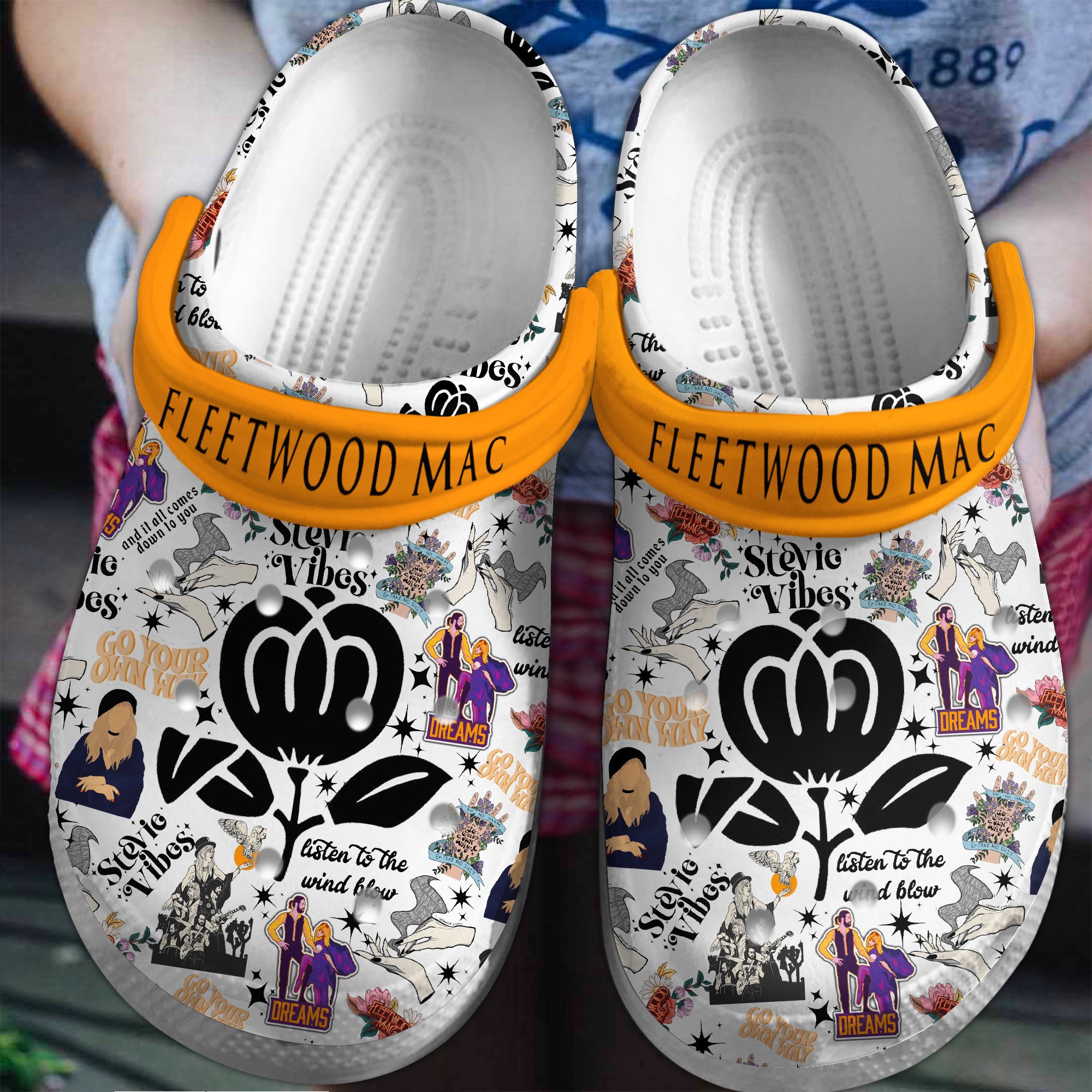 Fleetwood Mac Music Crocs Crocband Clogs Shoes Comfortable For Men Women and Kids
