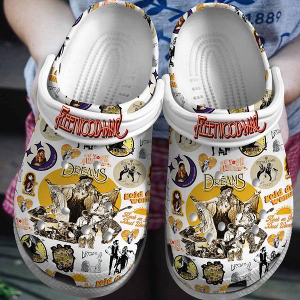 Fleetwood Mac Music Crocs Crocband Clogs Shoes Comfortable For Men Women and Kids