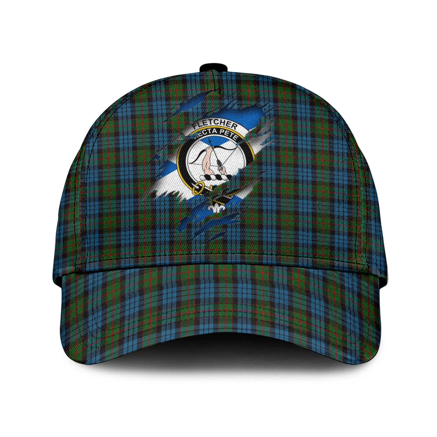 Fletcher of Dunans Tartan Plaid Cap, Family Crest In Me Style Tartan Baseball Cap TS23 Trucker Hats Custom Hats Gifts For Men & Women