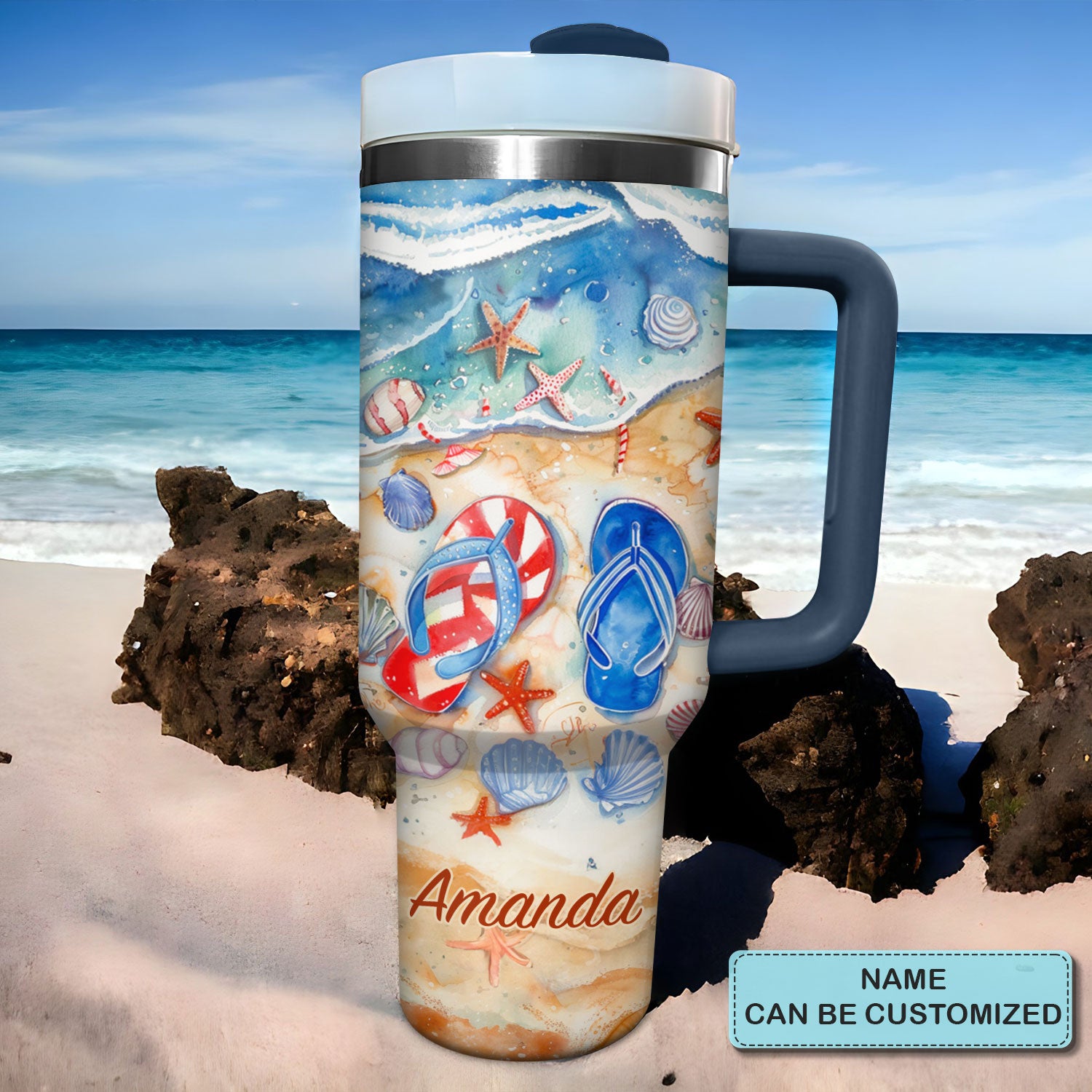 Flipflops Custom Stanley Cup 40 oz 30 oz Tumbler With HandleTVC2301727