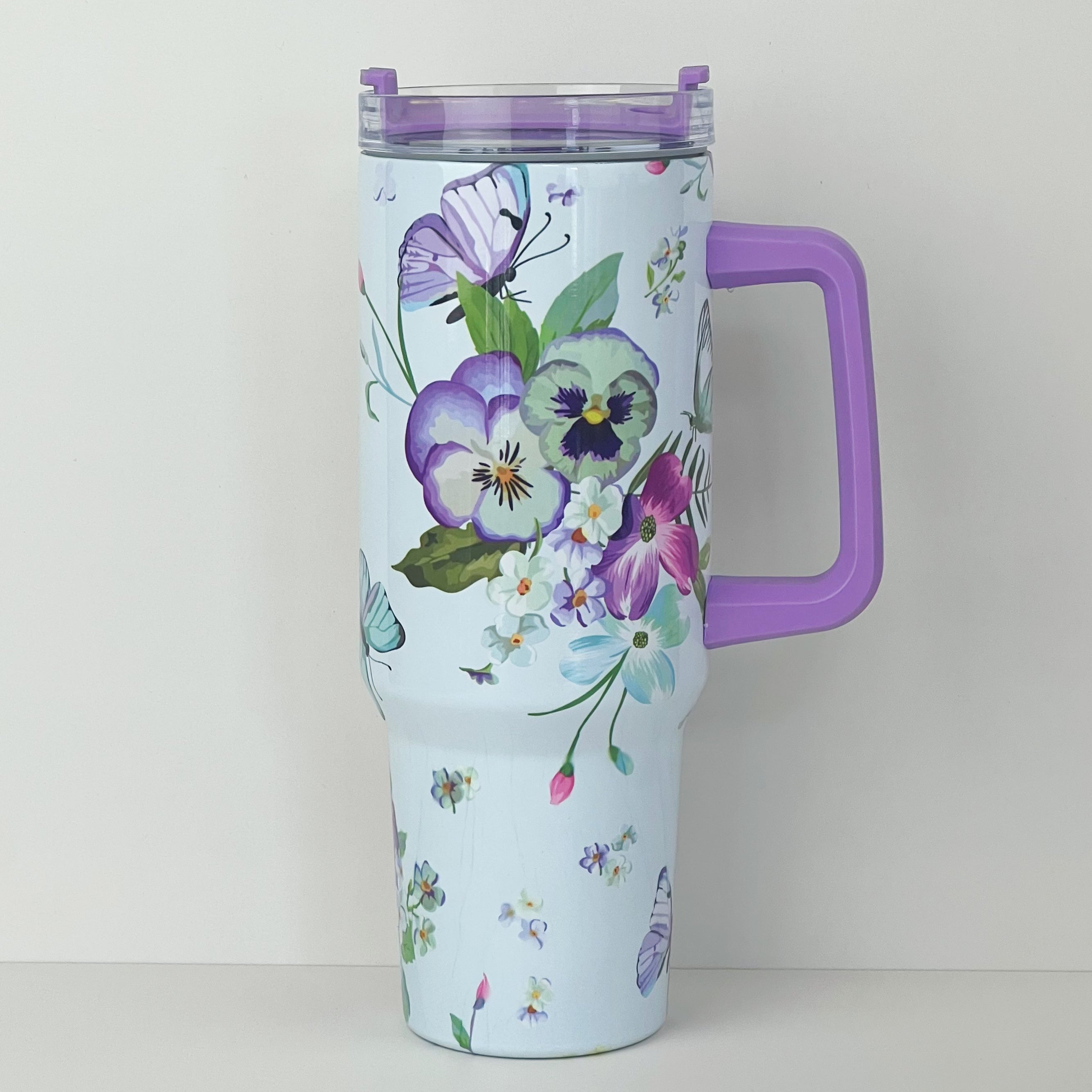 Floral And Butterfly Custom Stanley Cup 40 oz 30 oz Tumbler With HandleTVC2301657