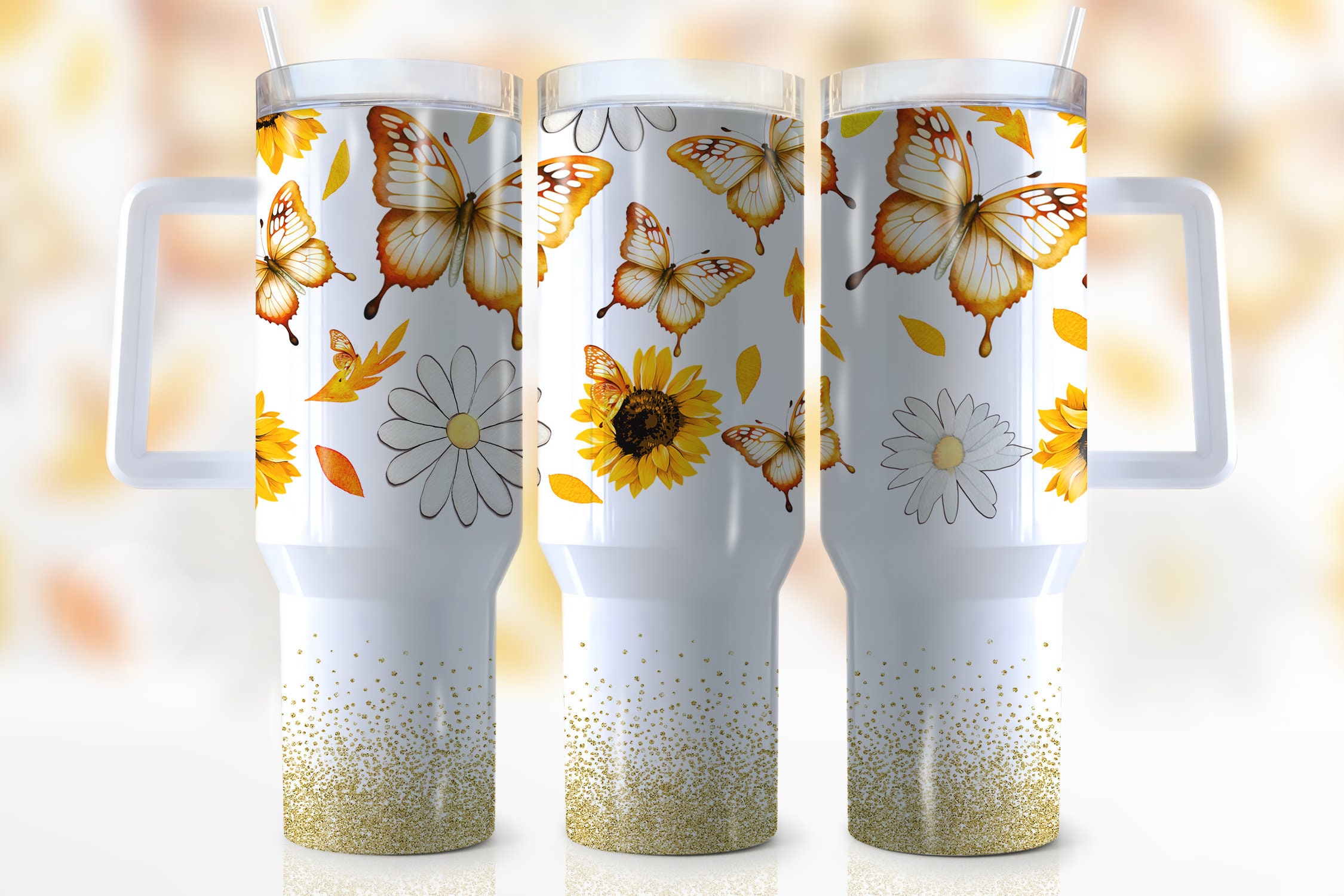 Floral Butterfly Custom Stanley Cup 40 oz 30 oz Tumbler With HandleTVC2301944