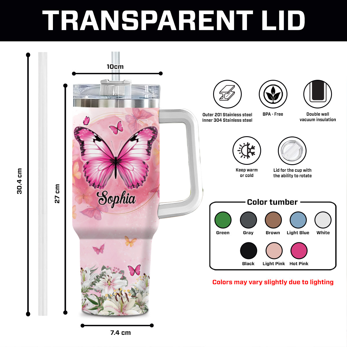 Floral Butterfly God Custom Stanley Cup 40 oz 30 oz Tumbler With HandleTVC2301693 - Image 8