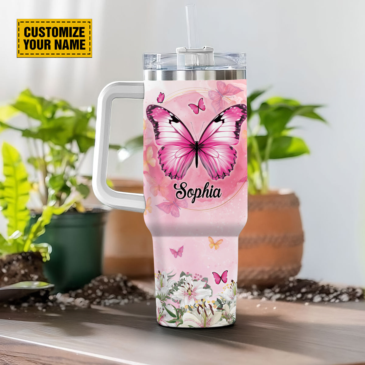 Floral Butterfly God Custom Stanley Cup 40 oz 30 oz Tumbler With HandleTVC2301693 - Image 5