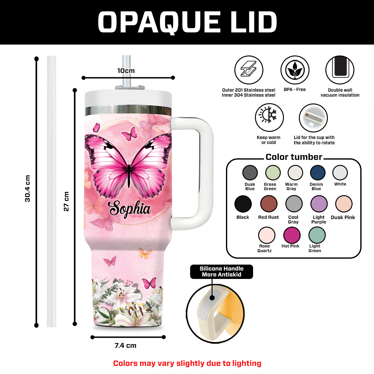 Floral Butterfly God Custom Stanley Cup 40 oz 30 oz Tumbler With HandleTVC2301693 - Image 7