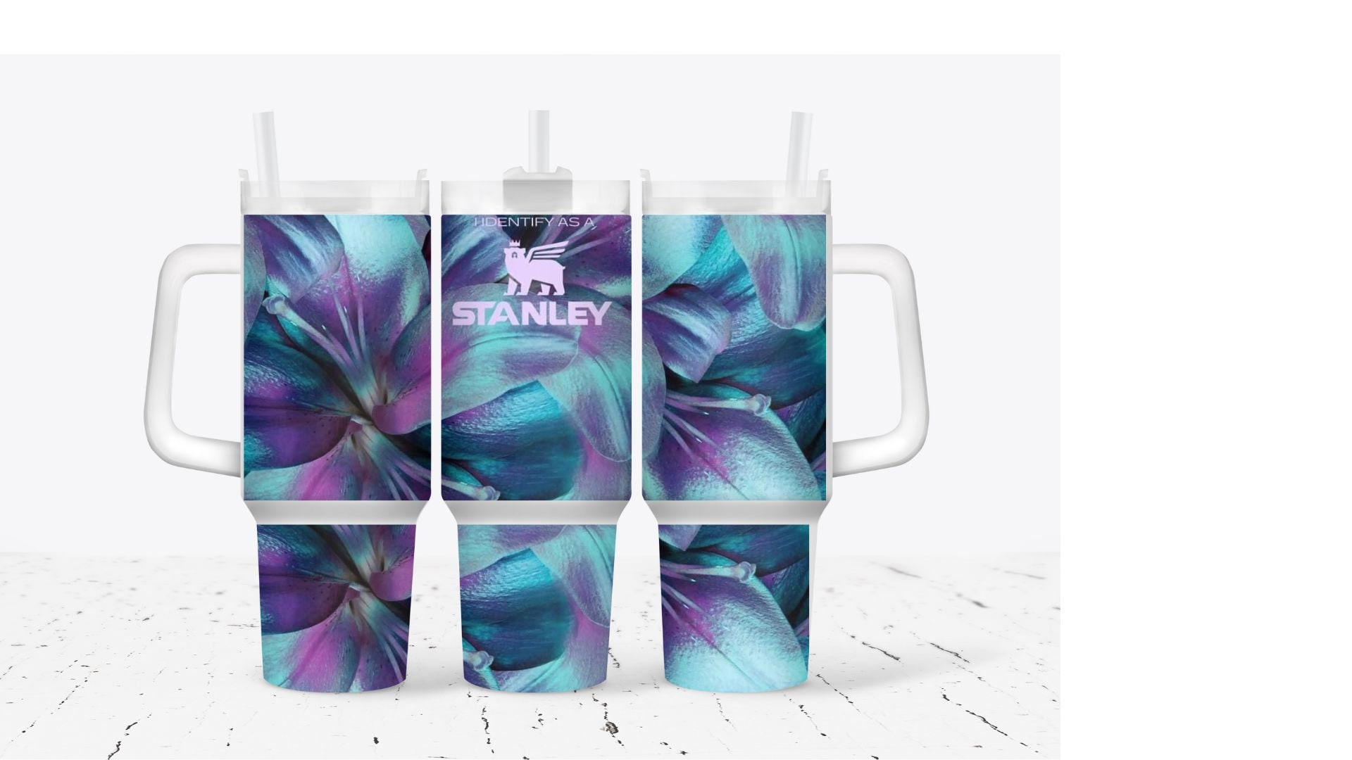 Floral Custom Stanley Cup 40 oz 30 oz Tumbler With HandleTVC2301919