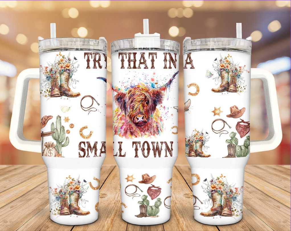 Floral Highland Cow Custom Stanley Cup 40 oz 30 oz Tumbler With HandleTVC2301940