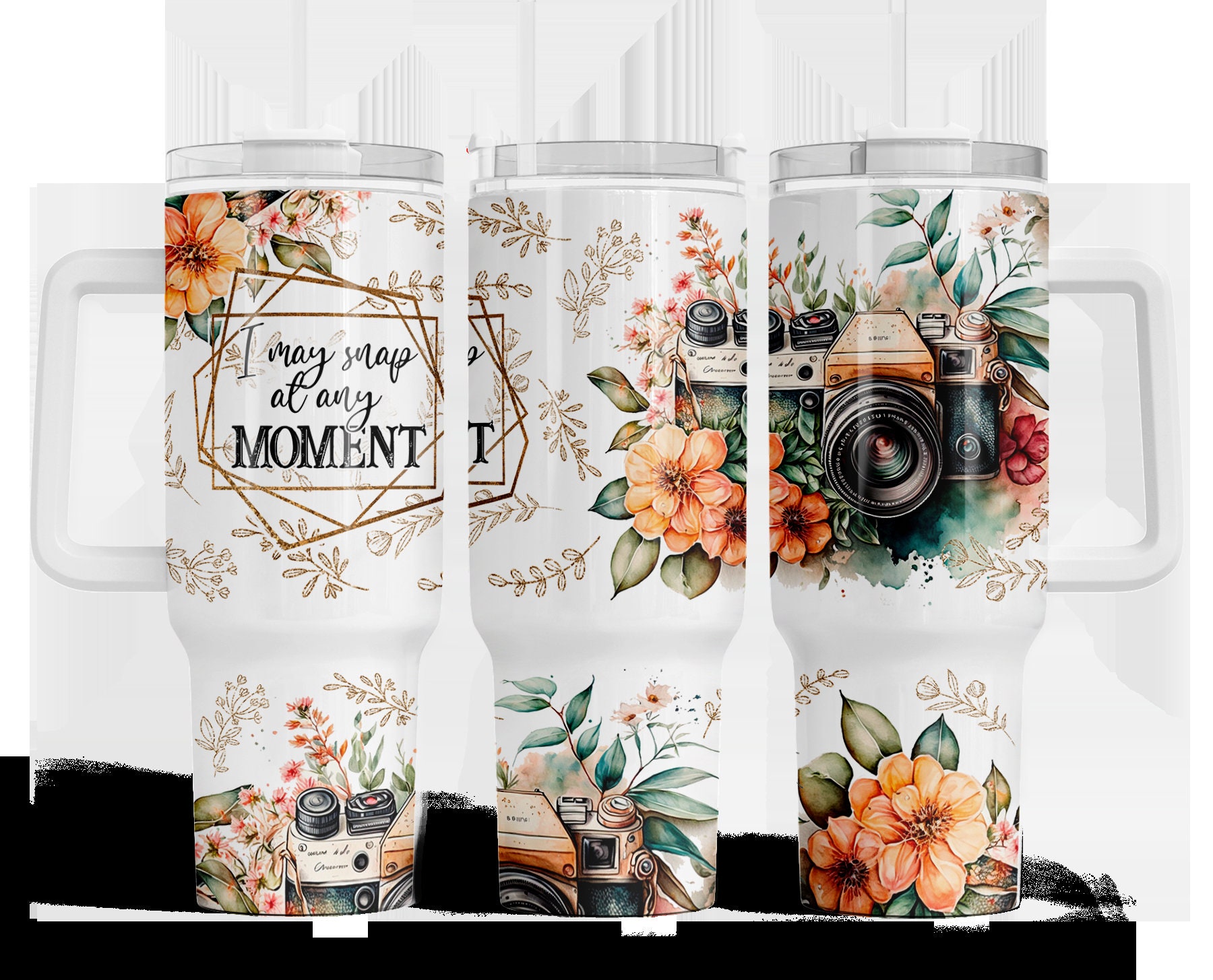 Floral Photographer Custom Stanley Cup 40 oz 30 oz Tumbler With HandleTVC2301165