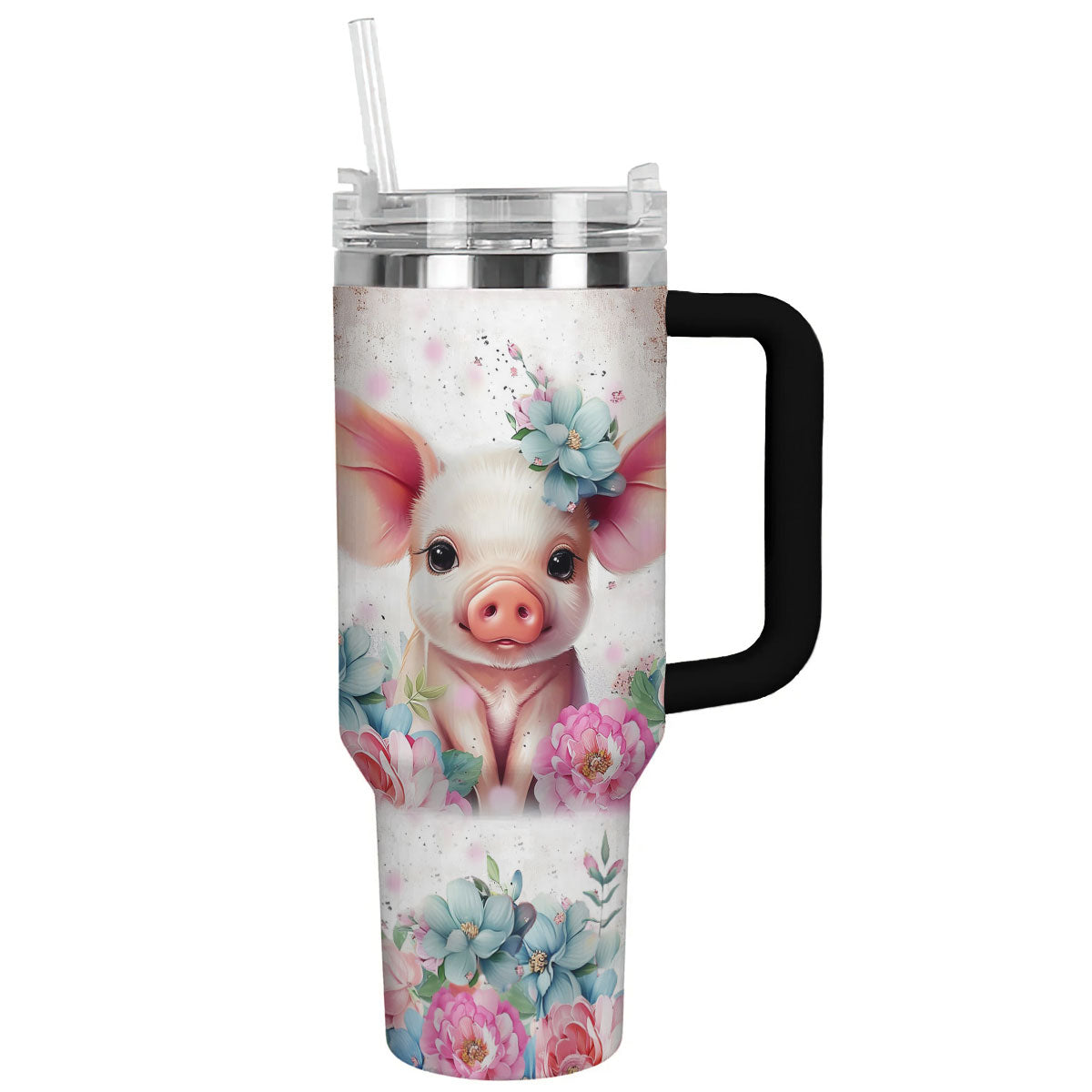 Floral Pig Custom Stanley Cup 40 oz 30 oz Tumbler With HandleTVC2301784