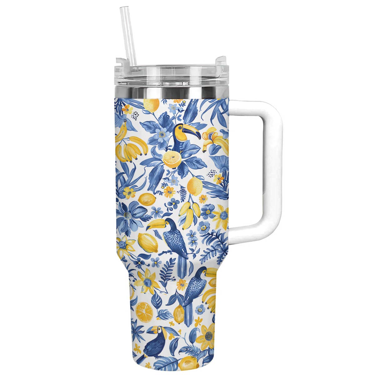 Floral Toucan Custom Stanley Cup 40 oz 30 oz Tumbler With HandleTVC2301789