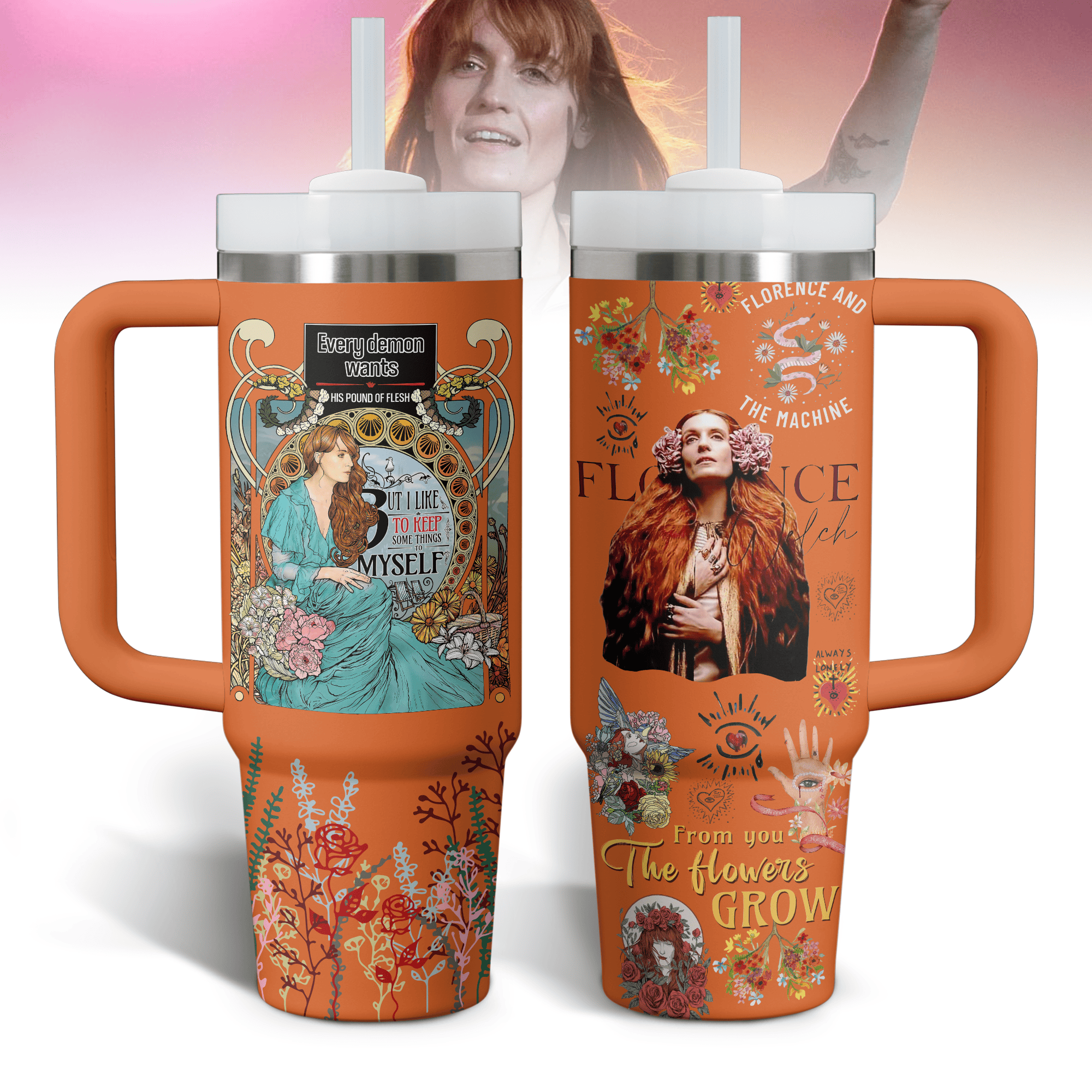 Florence & The Machine Music Custom Stanley Cup 40 oz 30 oz Tumbler With HandleTVC2301528