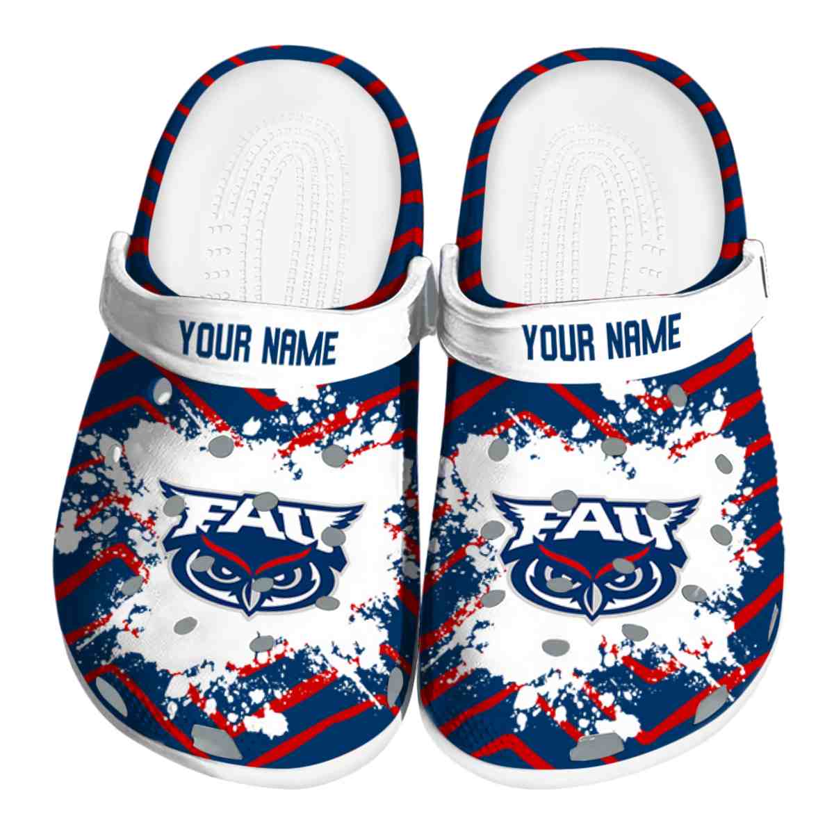 Florida Atlantic Owls NCAA Sport Crocs Crocband Clogs Shoes Comfortable For Men Women and Kids