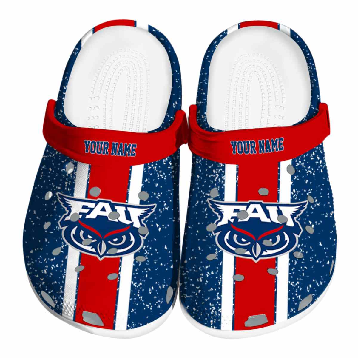 Florida Atlantic Owls NCAA Sport Crocs Crocband Clogs Shoes Comfortable For Men Women and Kids
