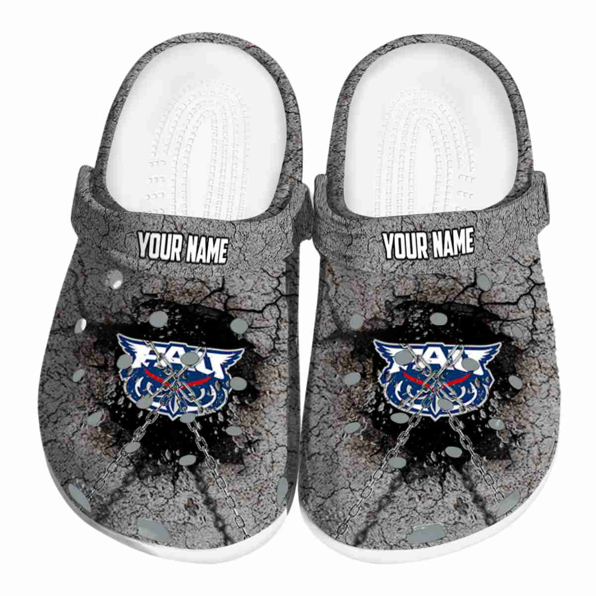 Florida Atlantic Owls NCAA Sport Crocs Crocband Clogs Shoes Comfortable For Men Women and Kids