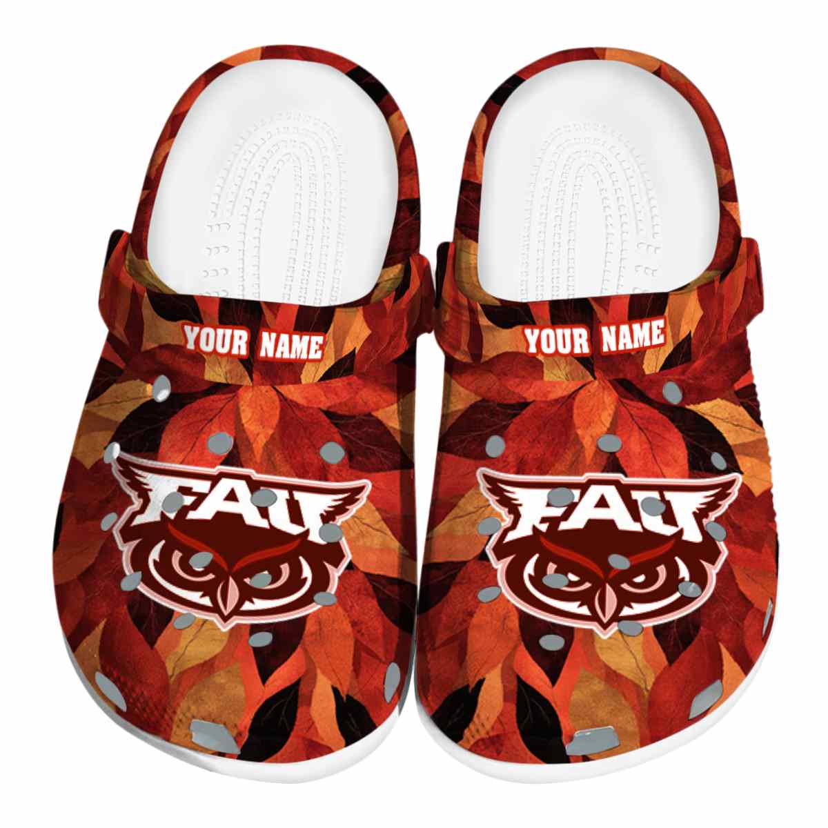 Florida Atlantic Owls NCAA Sport Crocs Crocband Clogs Shoes Comfortable For Men Women and Kids