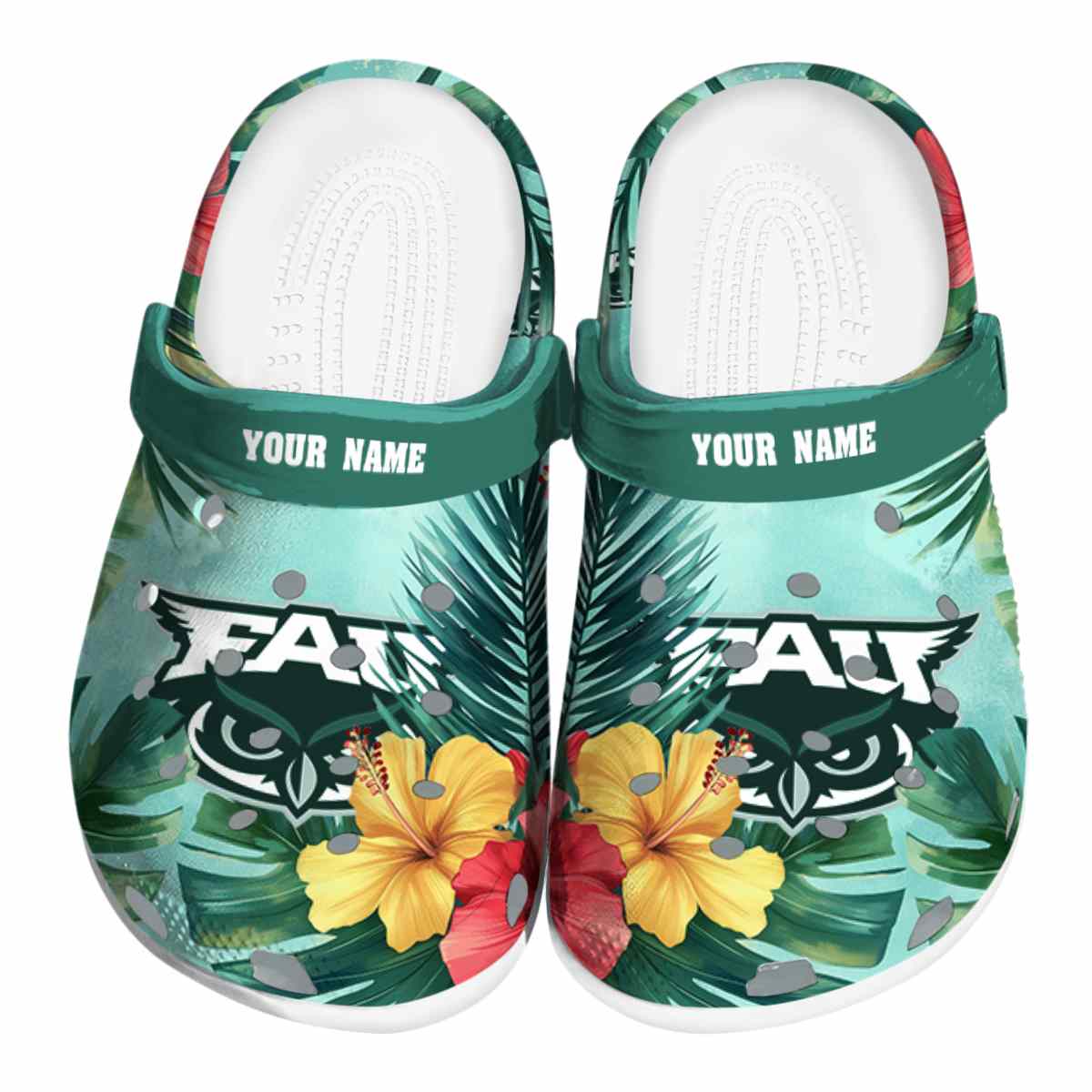 Florida Atlantic Owls NCAA Sport Crocs Crocband Clogs Shoes Comfortable For Men Women and Kids