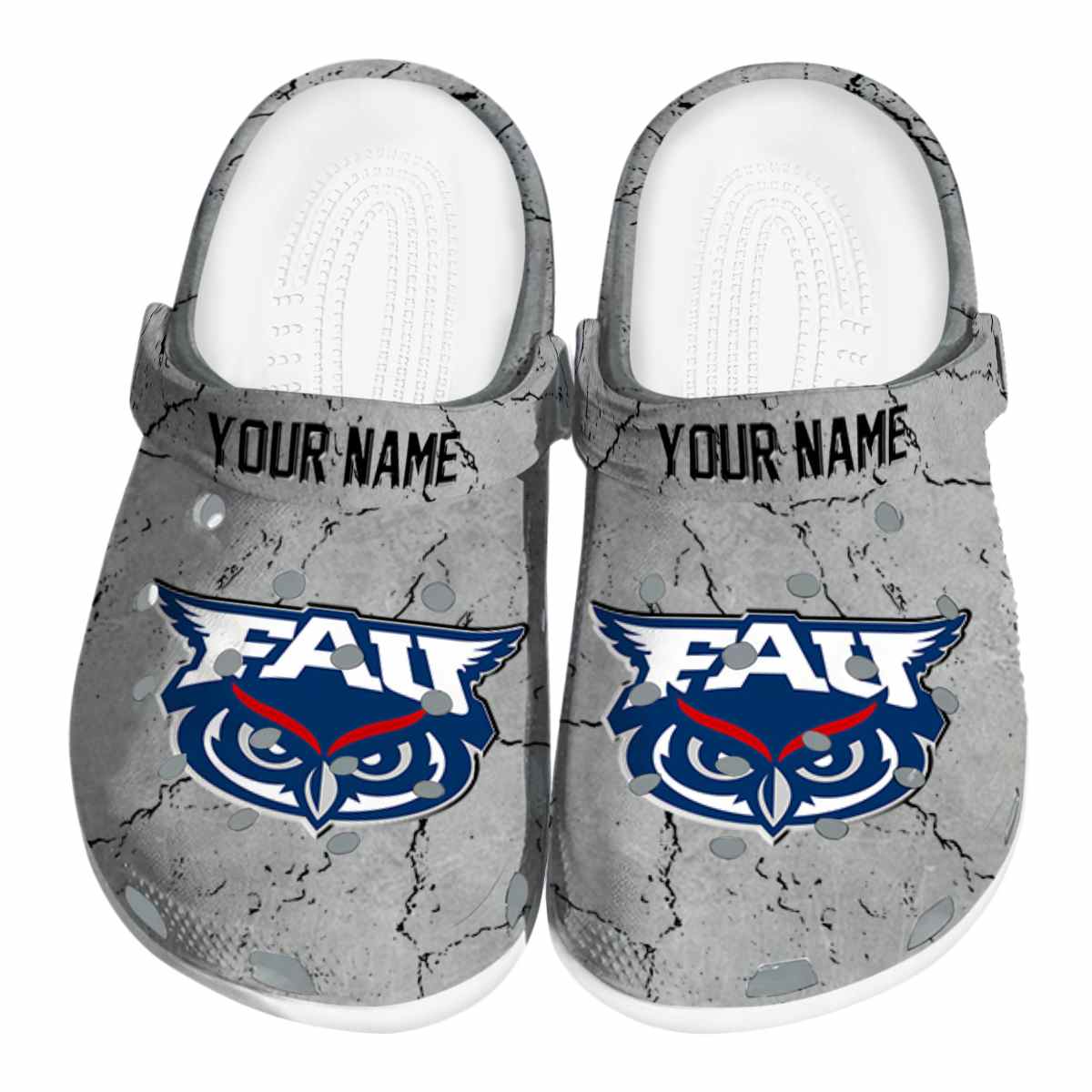 Florida Atlantic Owls NCAA Sport Crocs Crocband Clogs Shoes Comfortable For Men Women and Kids