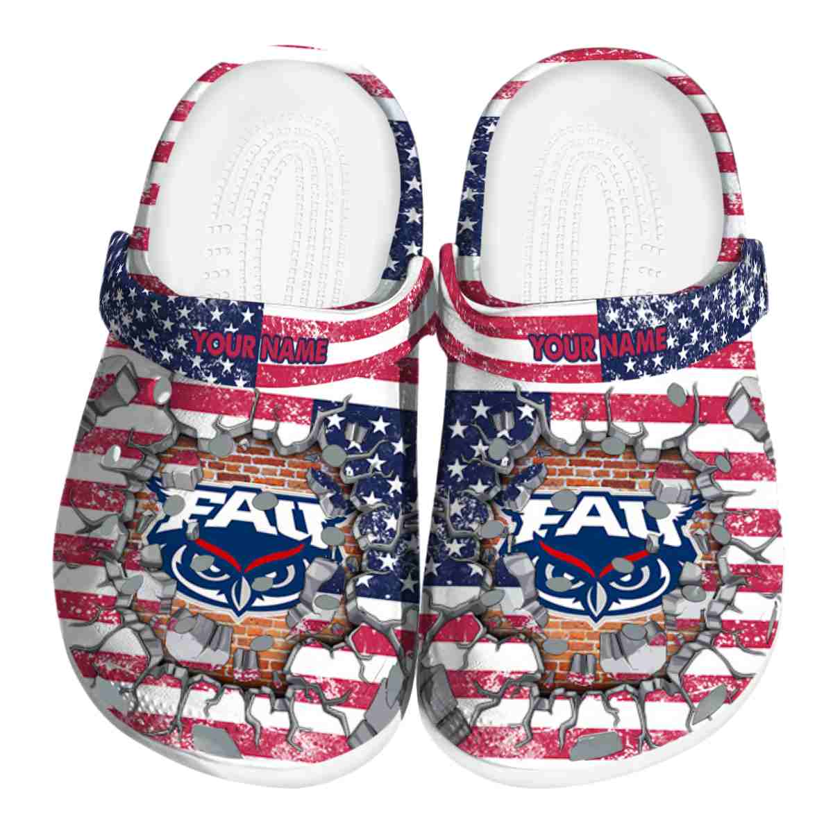 Florida Atlantic Owls NCAA Sport Crocs Crocband Clogs Shoes Comfortable For Men Women and Kids
