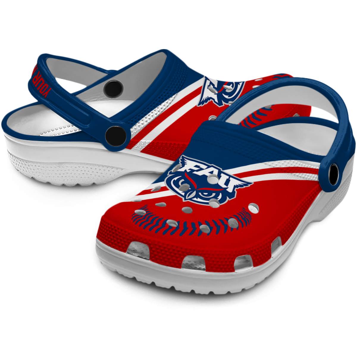 Florida Atlantic Owls NCAA Sport Crocs Crocband Clogs Shoes Comfortable For Men Women and Kids - Image 3