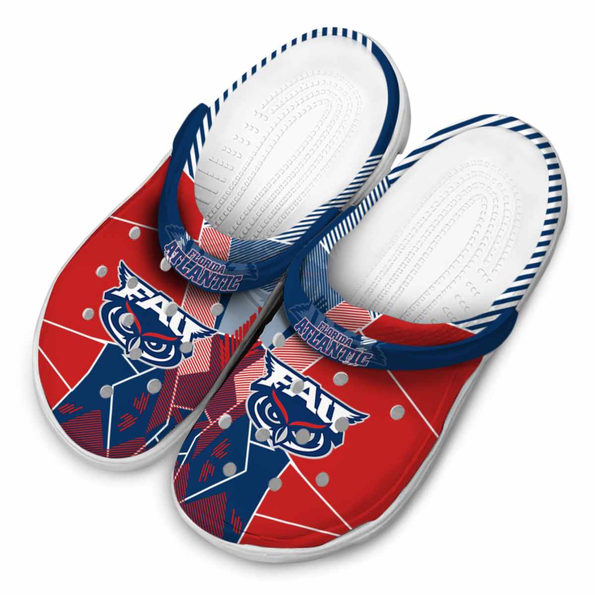 Florida Atlantic Owls NCAA Sport Crocs Crocband Clogs Shoes Comfortable For Men Women and Kids - Image 4