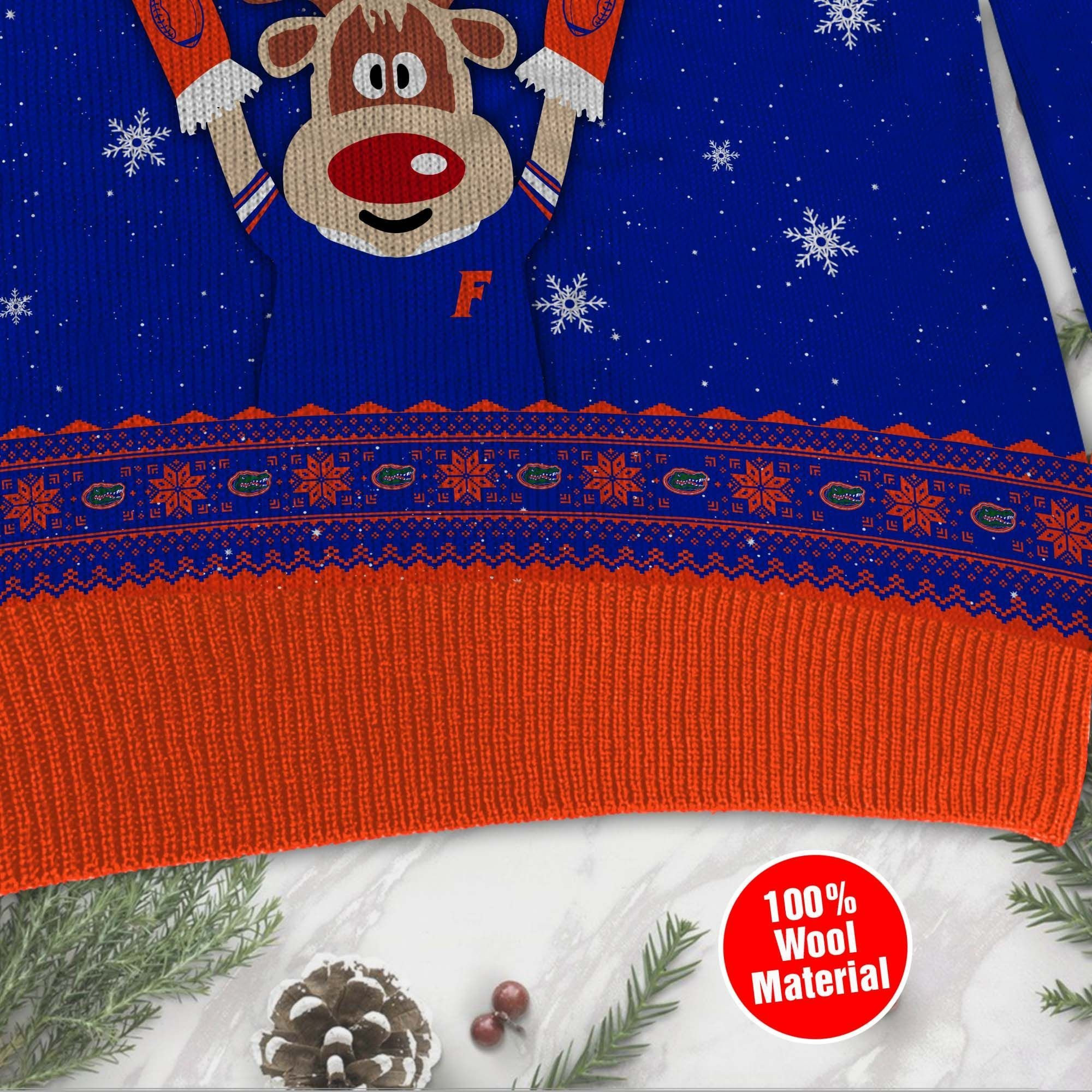 Florida Gators Funny Ugly Christmas Sweater Adult 3D Funny Matching for family - Image 4