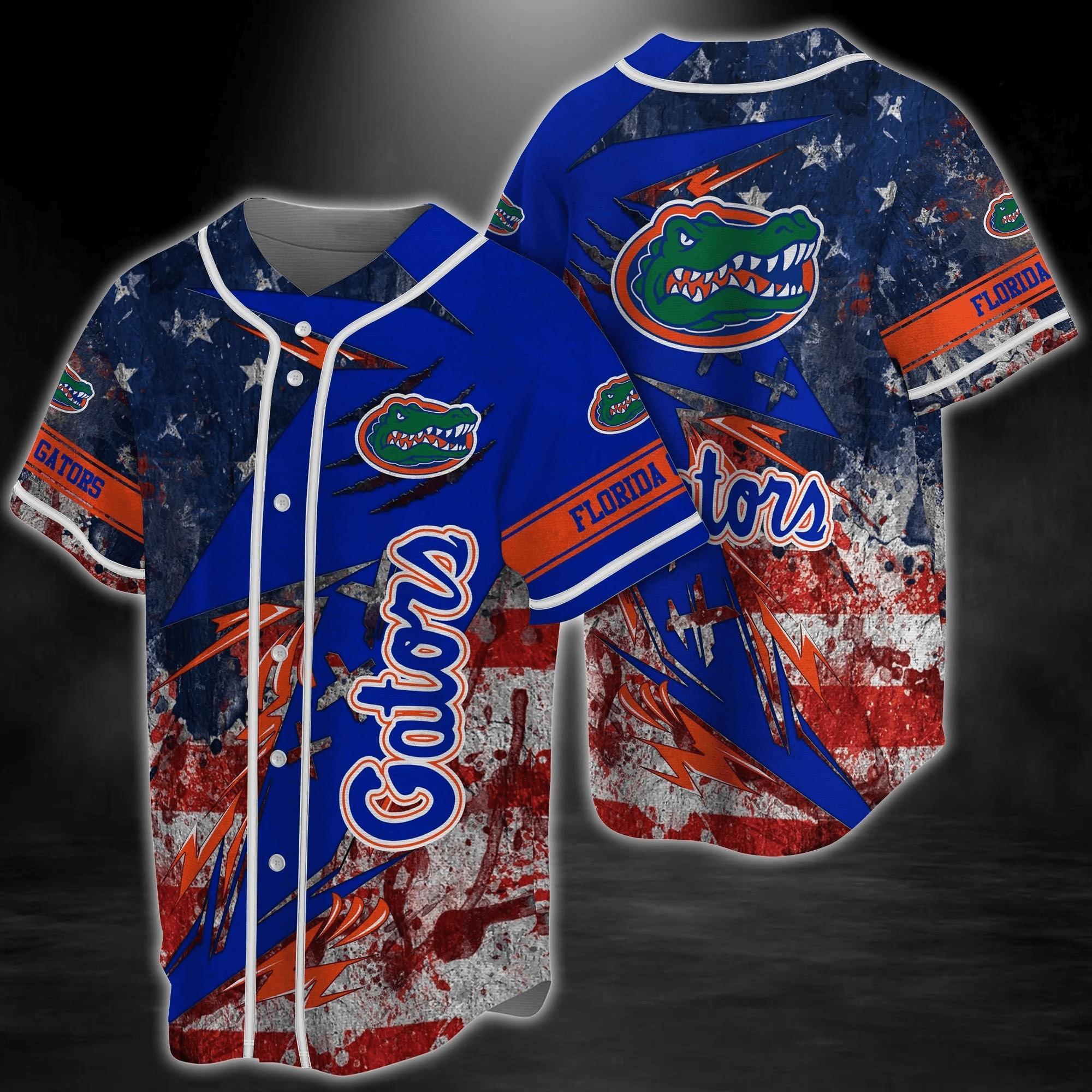 Florida Gators Ncaa Baseball Jersey Shirt Us Flag