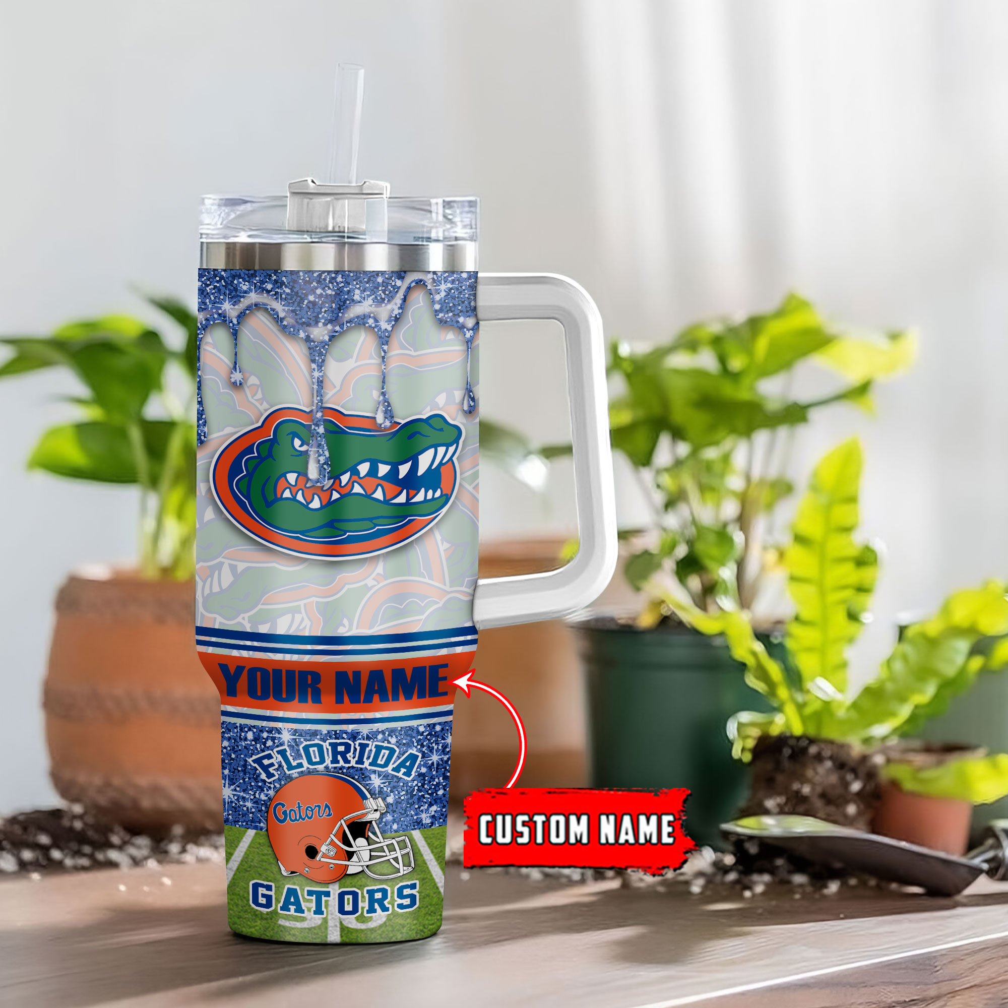 Florida Gators NCAA Glitter Custom Stanley Cup 40 oz 30 oz Tumbler With HandleTVC230116