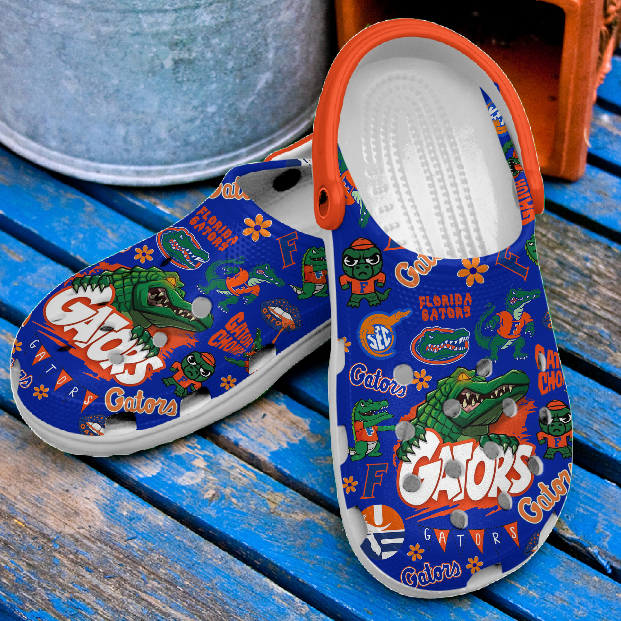 Florida Gators NCAA Sport Crocs Crocband Clogs Shoes Comfortable For Men Women and Kids - Image 4