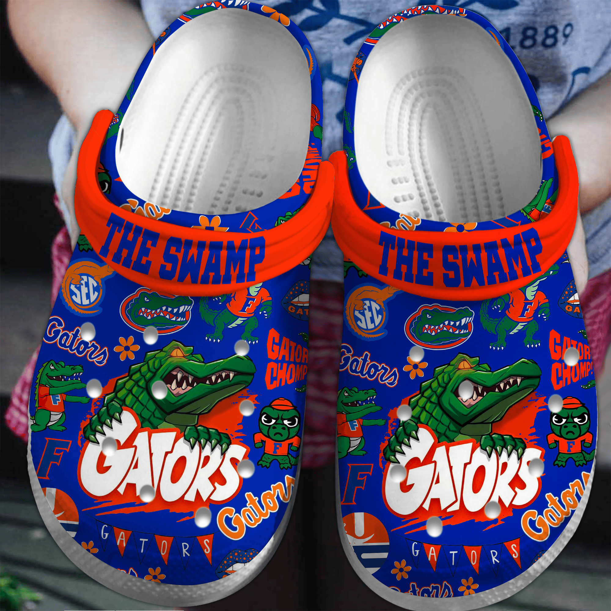 Florida Gators NCAA Sport Crocs Crocband Clogs Shoes Comfortable For Men Women and Kids
