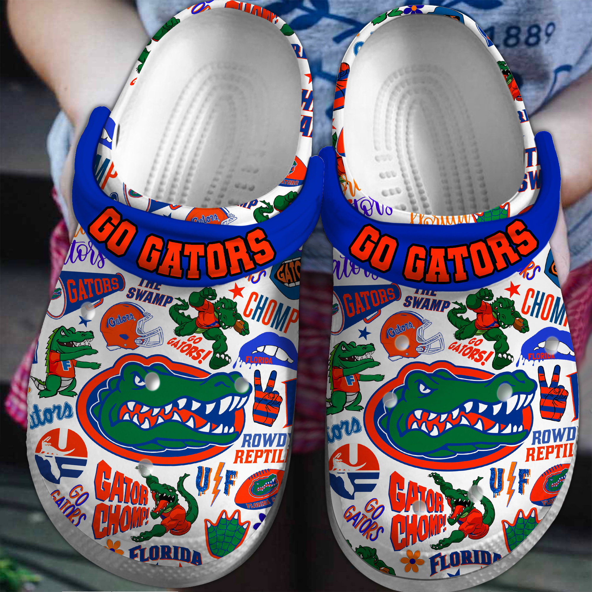 Florida Gators NCAA Sport Crocs Crocband Clogs Shoes Comfortable For Men Women and Kids