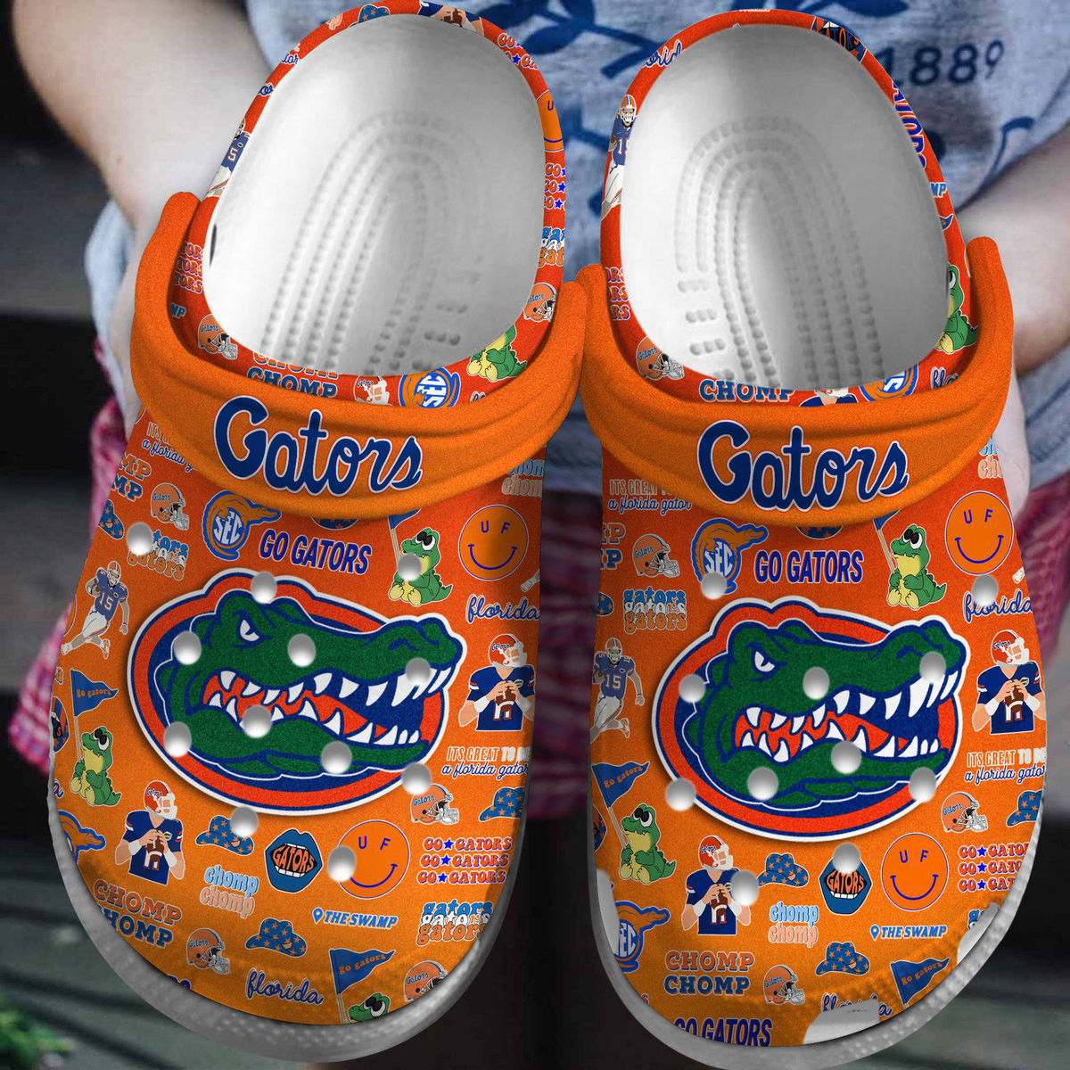 Florida Gators NCAA Sport Crocs Crocband Clogs Shoes Comfortable For Men Women and Kids