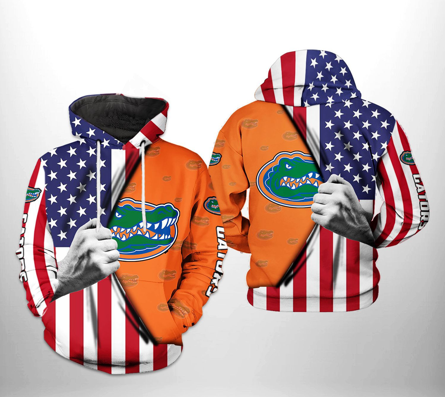 Florida Gators NCAA US FLag 3D All Over Print Hoodie, Zip Hoodie