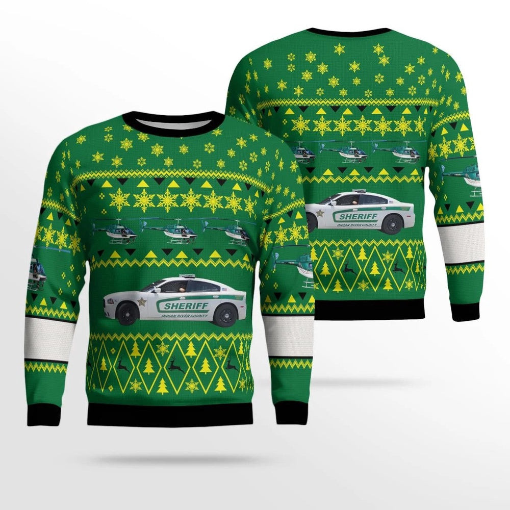 Florida Indian River County Sheriff Office AOP Ugly Sweater Xmas Unisex Sweater Christmas Gifts For Men Women
