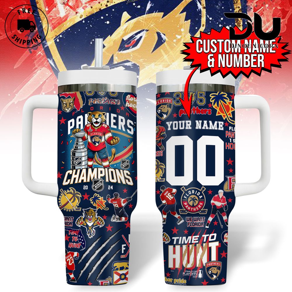 Florida Panthers NHL Cup Champions 2024 Custom Stanley Cup 40 oz 30 oz Tumbler With HandleTVC2301711