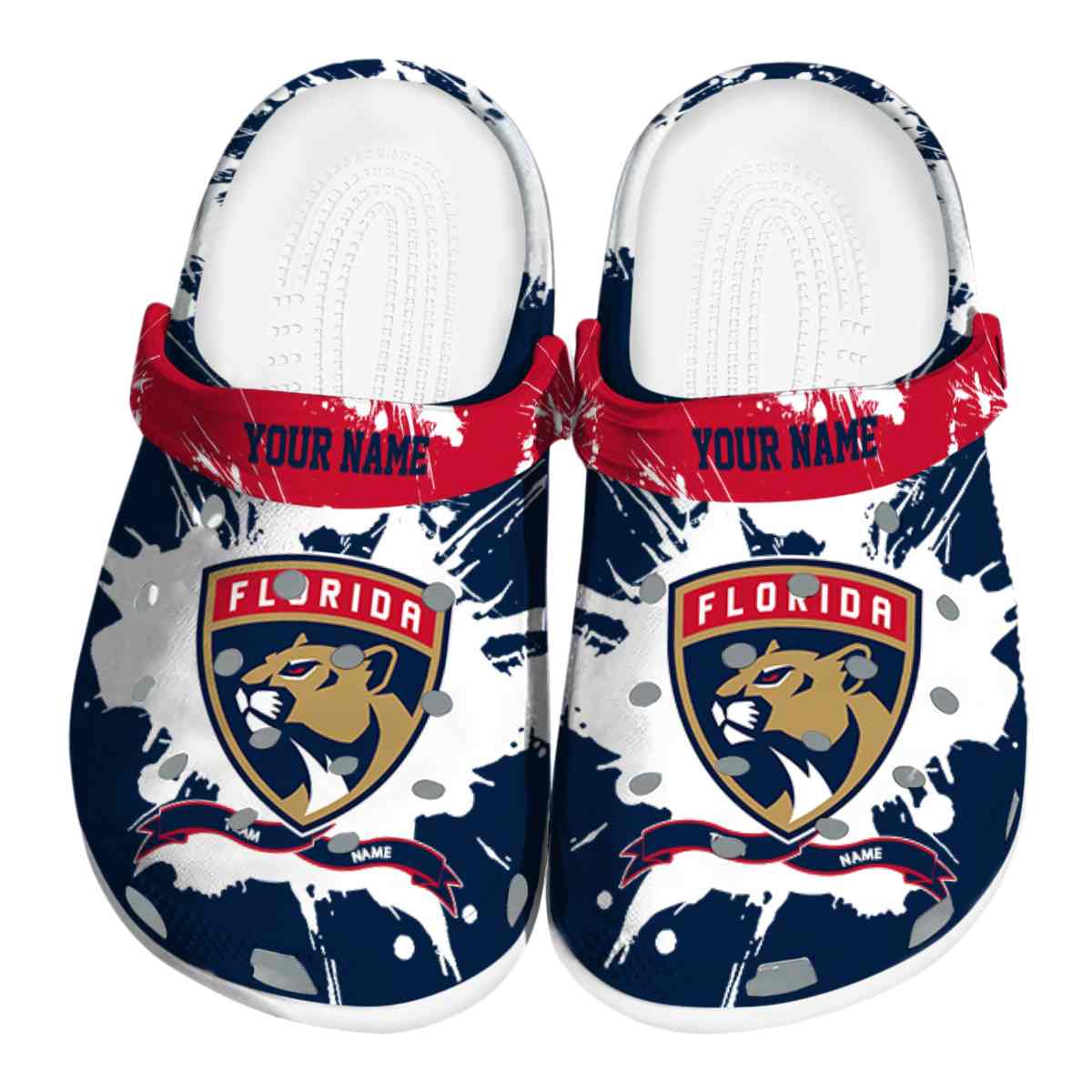 Florida Panthers NHL Sport Crocs Crocband Clogs Shoes Comfortable For Men Women and Kids