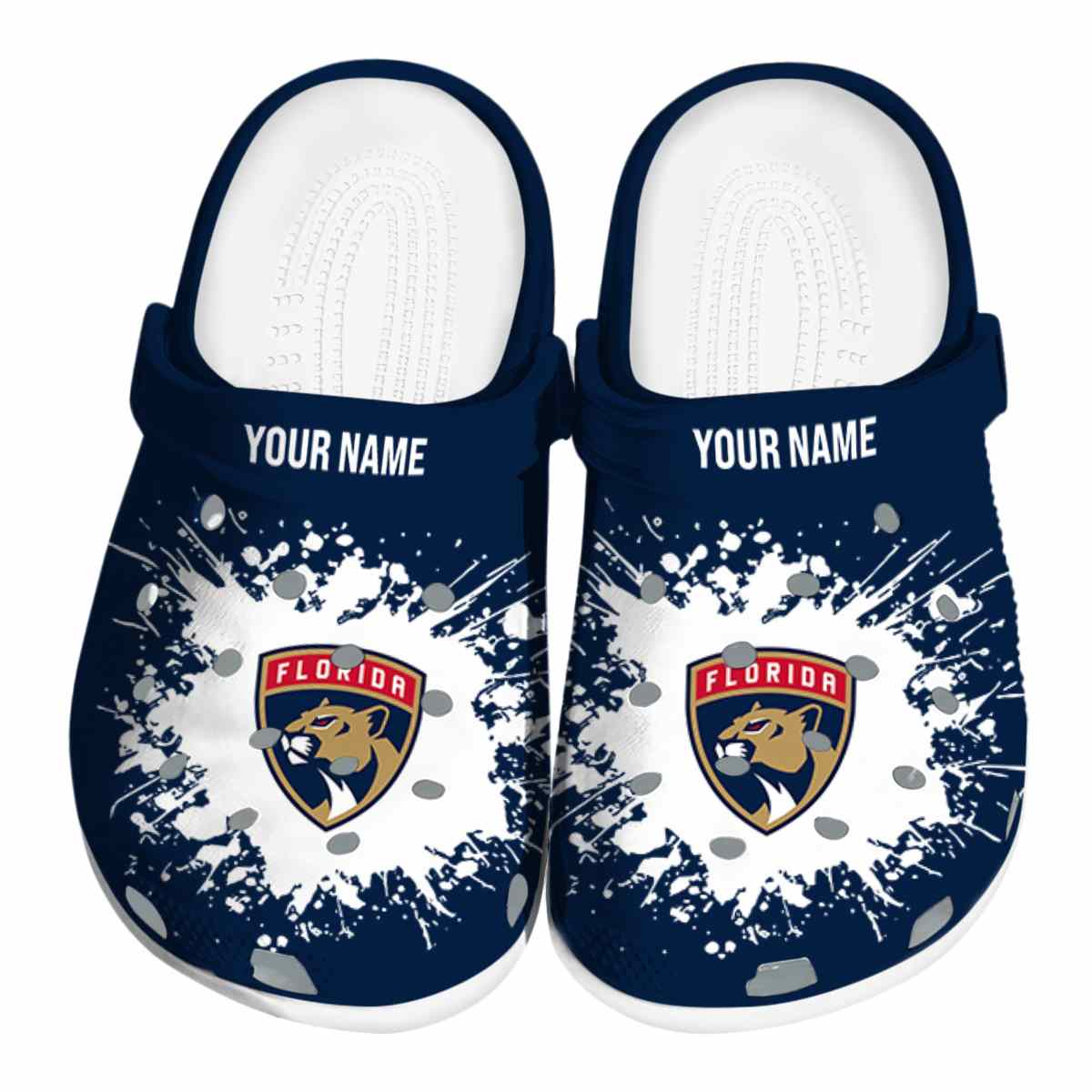Florida Panthers NHL Sport Crocs Crocband Clogs Shoes Comfortable For Men Women and Kids