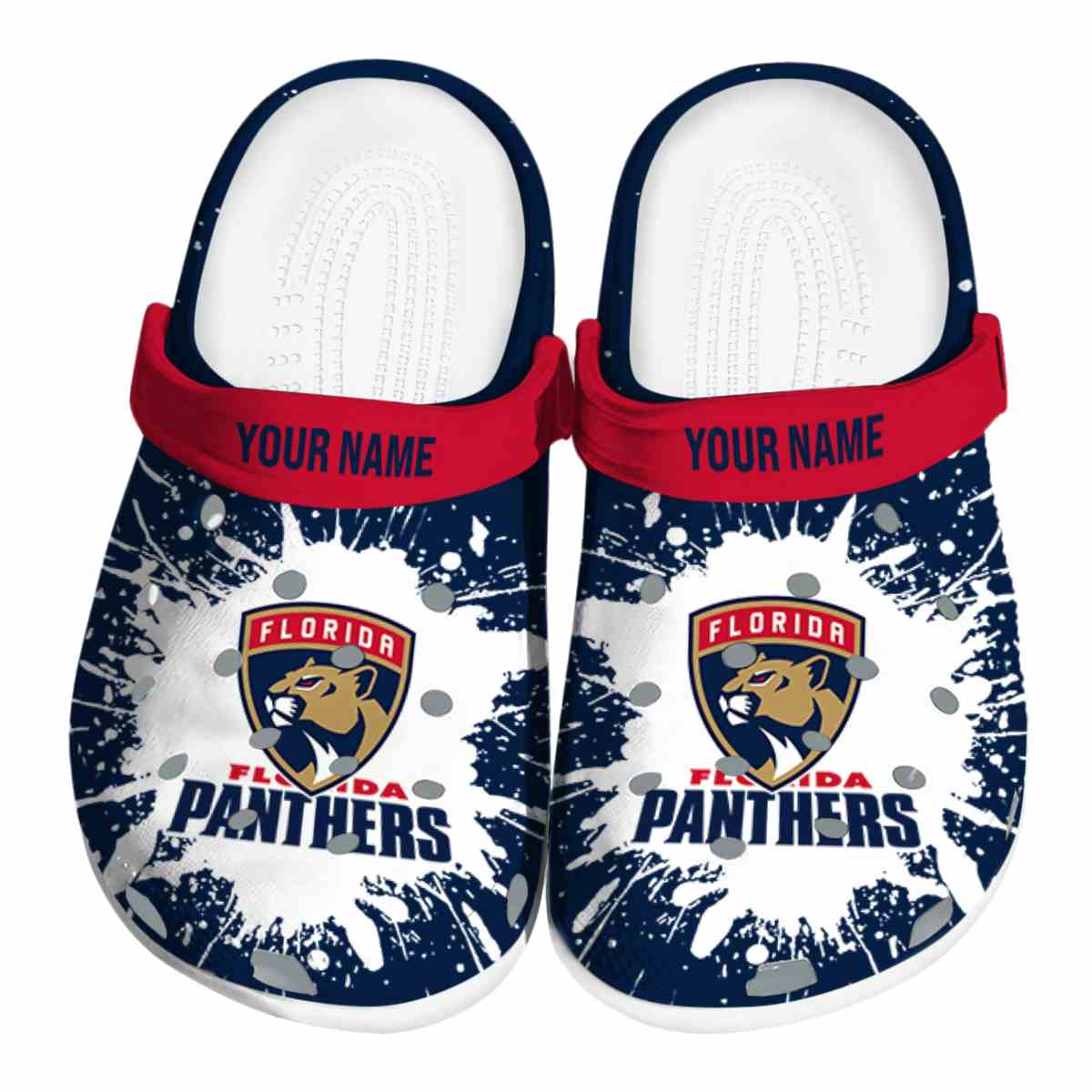 Florida Panthers NHL Sport Crocs Crocband Clogs Shoes Comfortable For Men Women and Kids
