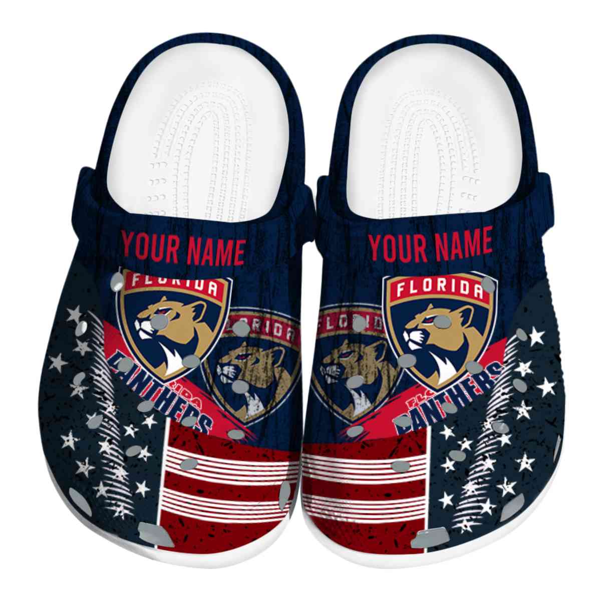 Florida Panthers NHL Sport Crocs Crocband Clogs Shoes Comfortable For Men Women and Kids