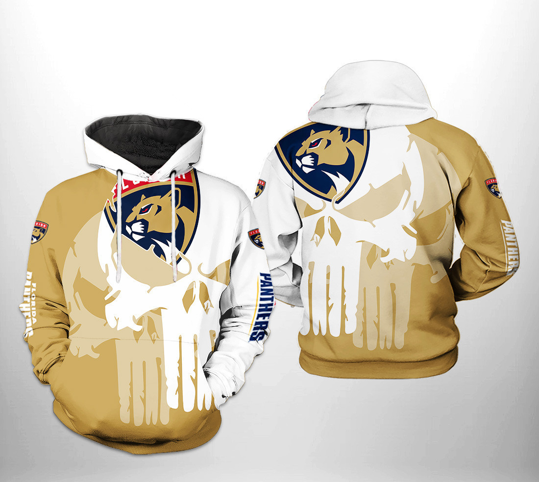 Florida Panthers NHL Team Skull 3D All Over Print Hoodie, Zip Hoodie