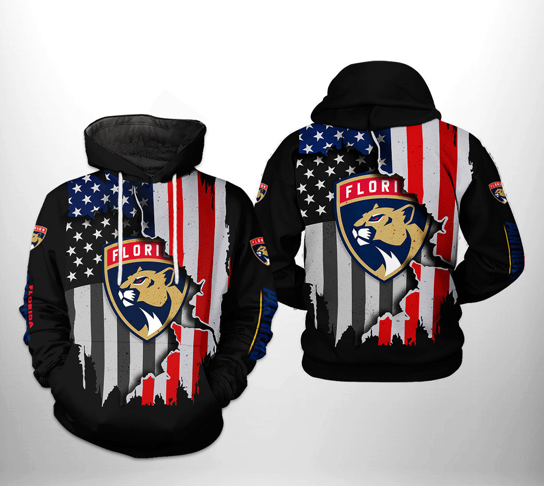 Florida Panthers NHL US FLag Team 3D All Over Print Hoodie, Zip Hoodie