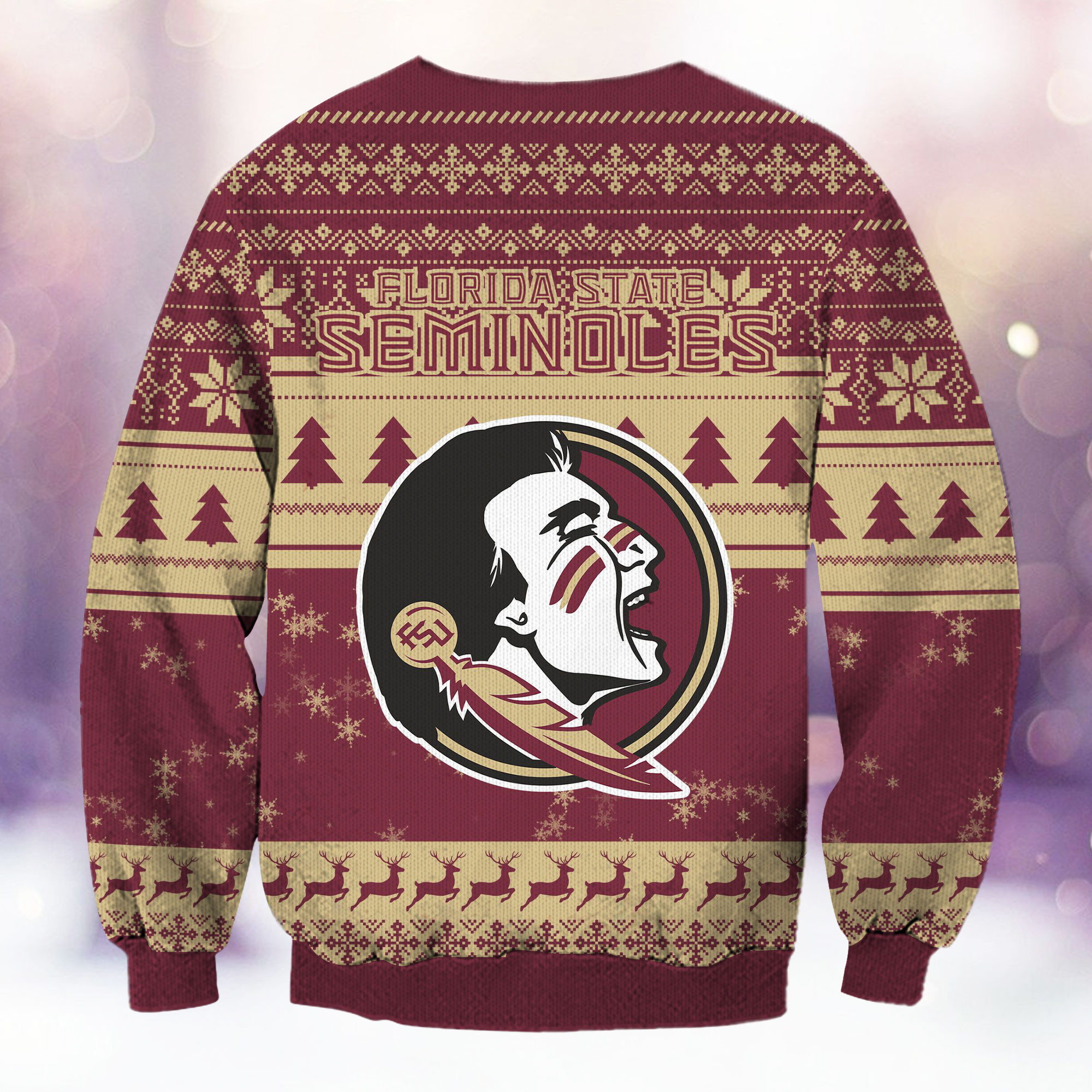 Florida State Seminoles Grinch Ugly Christmas Sweater Adult 3D Funny Matching for family - Image 3