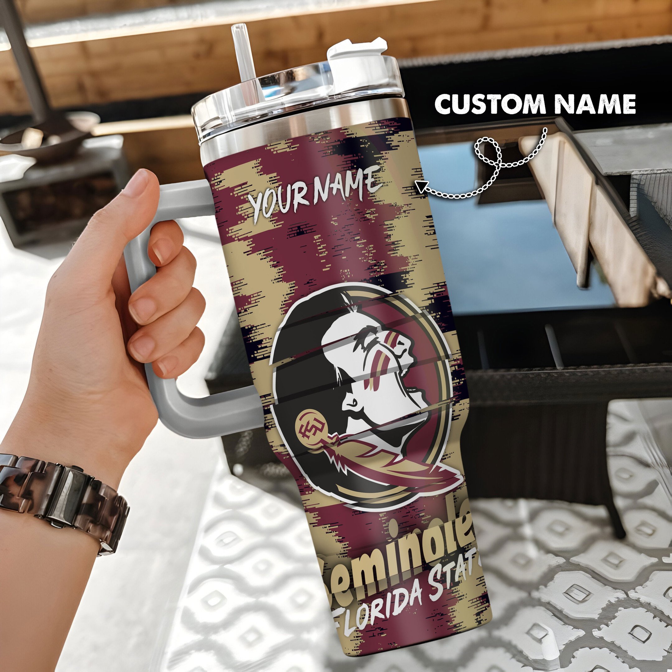 Florida State Seminoles NCAA Custom Stanley Cup 40 oz 30 oz Tumbler With HandleTVC230109