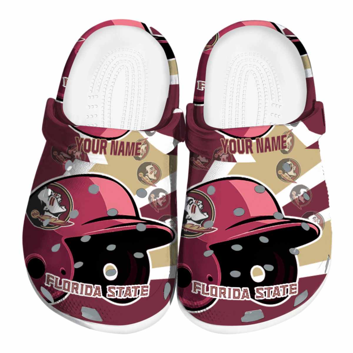Florida State Seminoles NCAA Sport Crocs Crocband Clogs Shoes Comfortable For Men Women and Kids