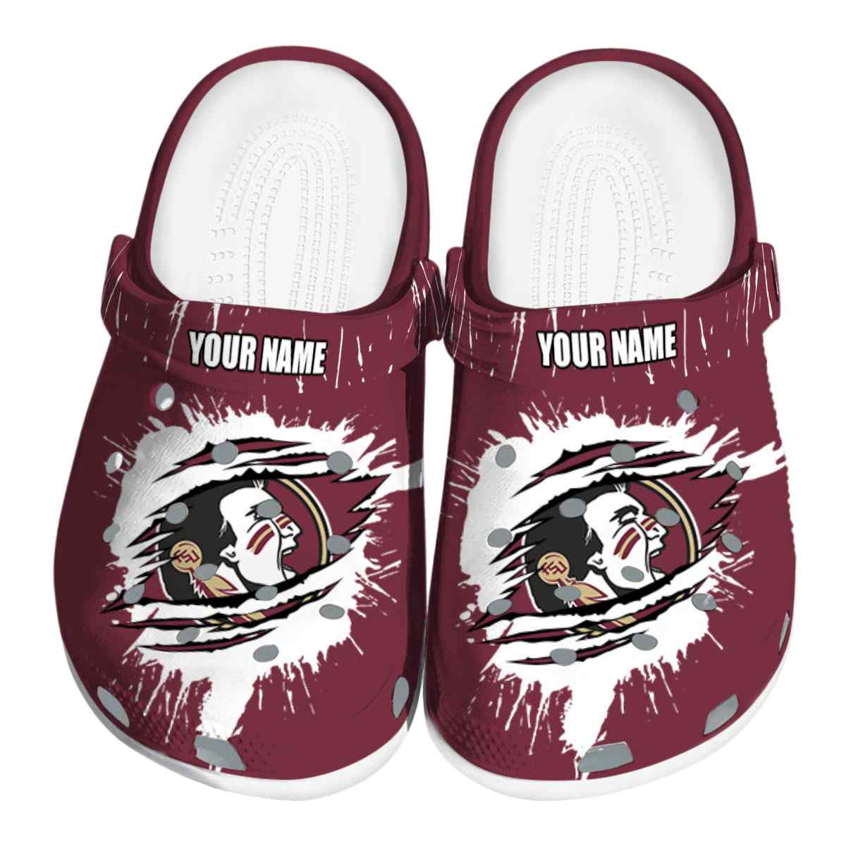 Florida State Seminoles NCAA Sport Crocs Crocband Clogs Shoes Comfortable For Men Women and Kids