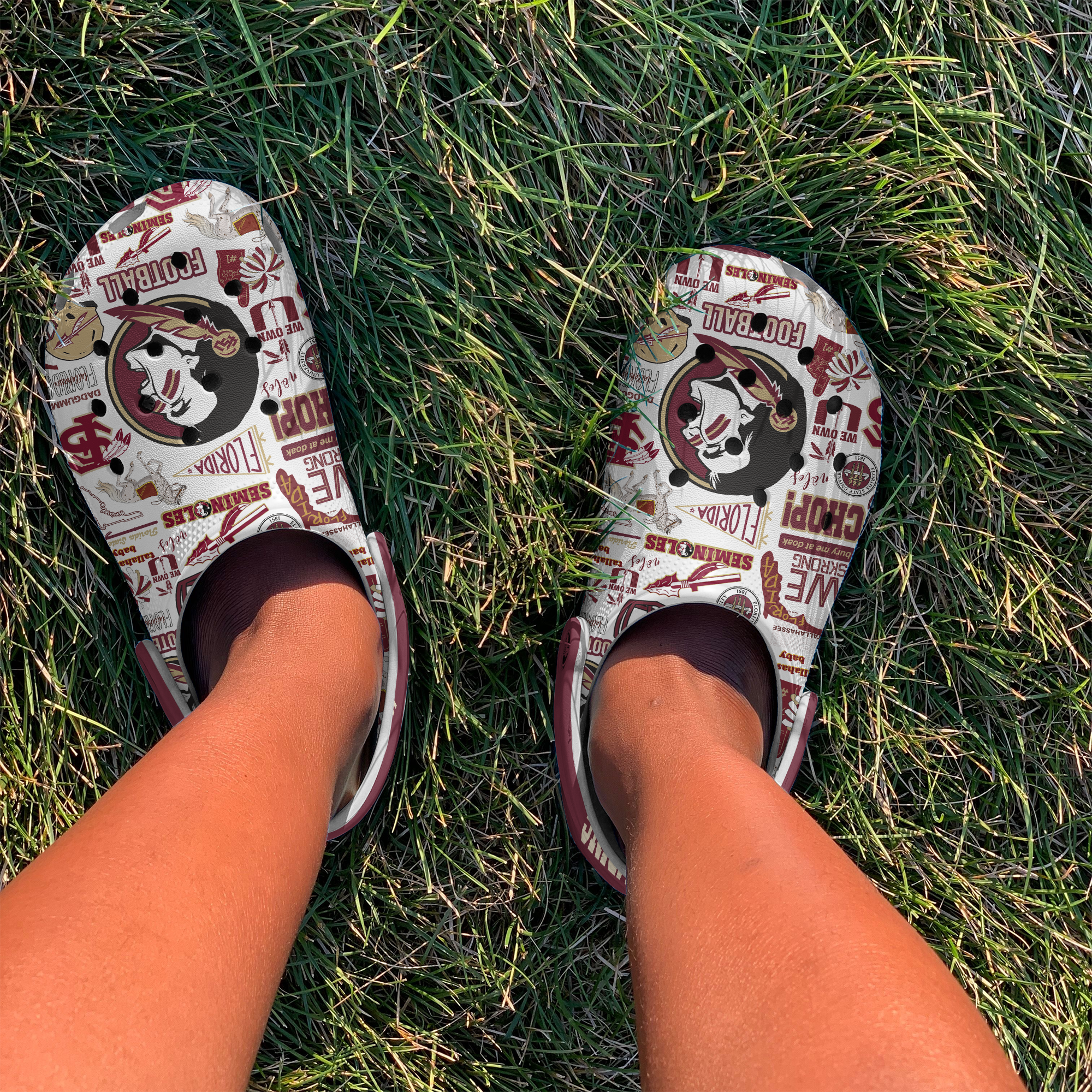 Florida State Seminoles NCAA Sport Crocs Crocband Clogs Shoes Comfortable For Men Women and Kids - Image 4