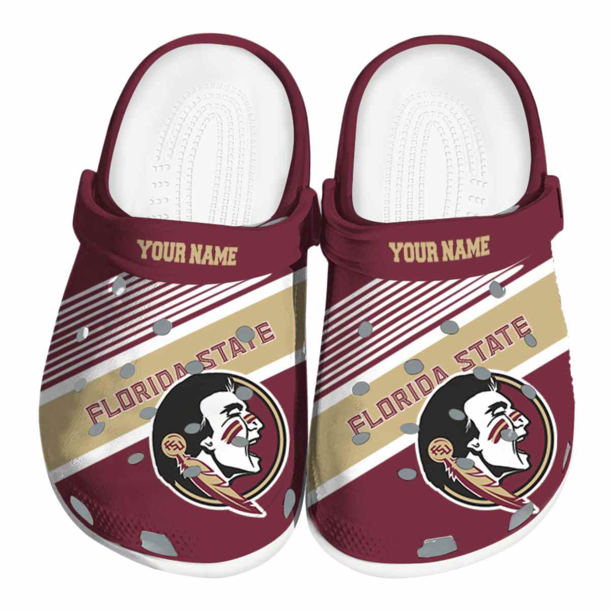 Florida State Seminoles NCAA Sport Crocs Crocband Clogs Shoes Comfortable For Men Women and Kids