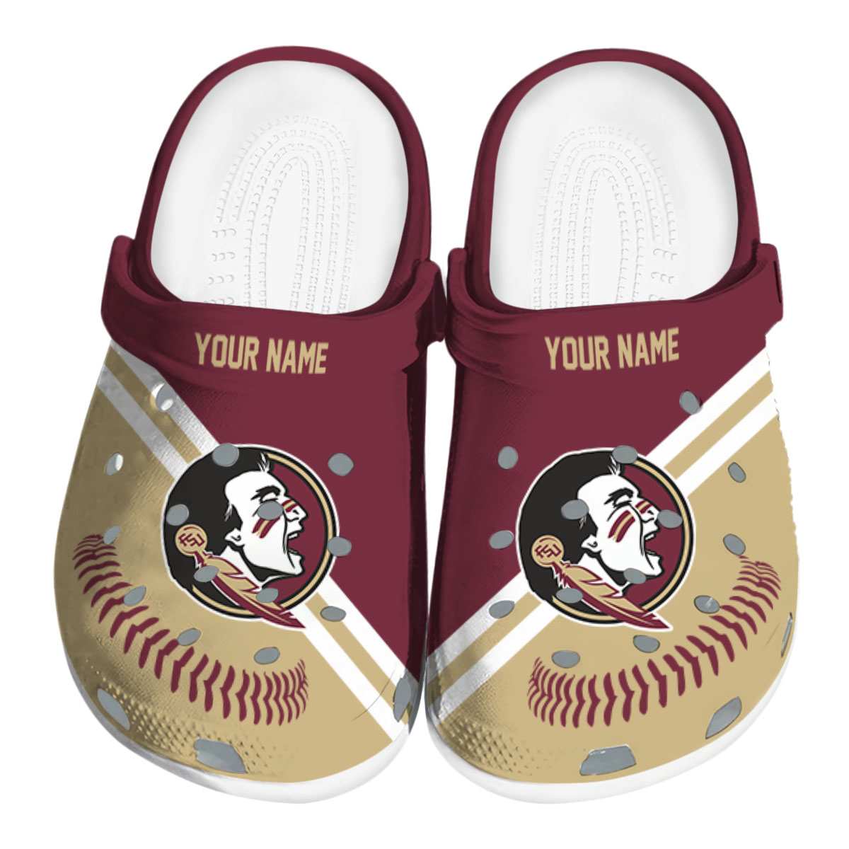 Florida State Seminoles NCAA Sport Crocs Crocband Clogs Shoes Comfortable For Men Women and Kids