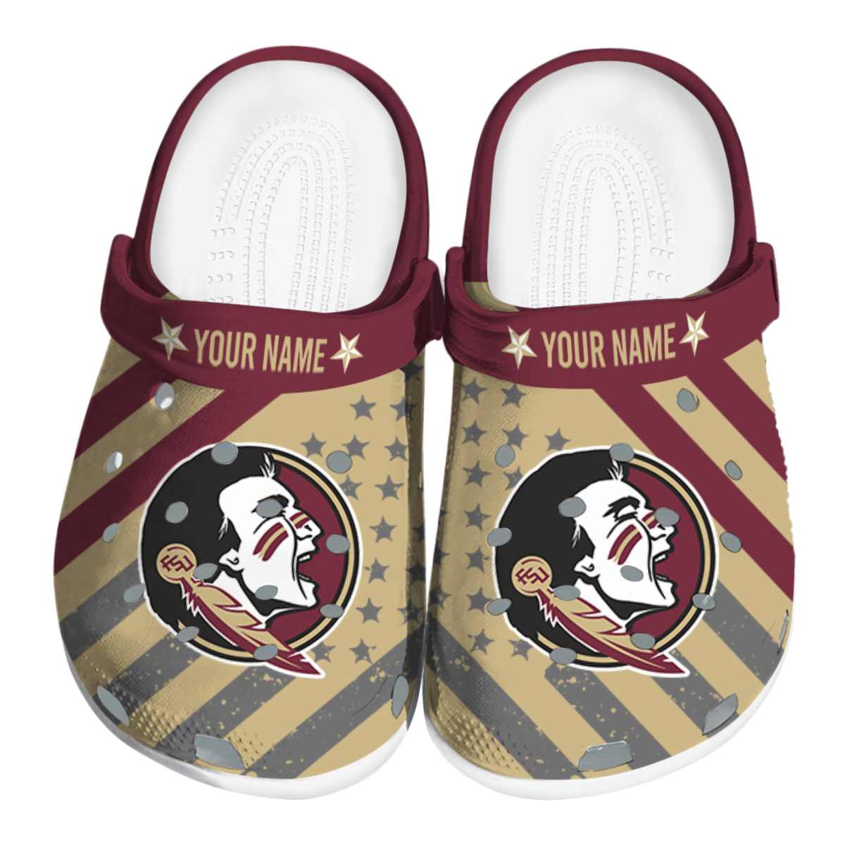 Florida State Seminoles NCAA Sport Crocs Crocband Clogs Shoes Comfortable For Men Women and Kids